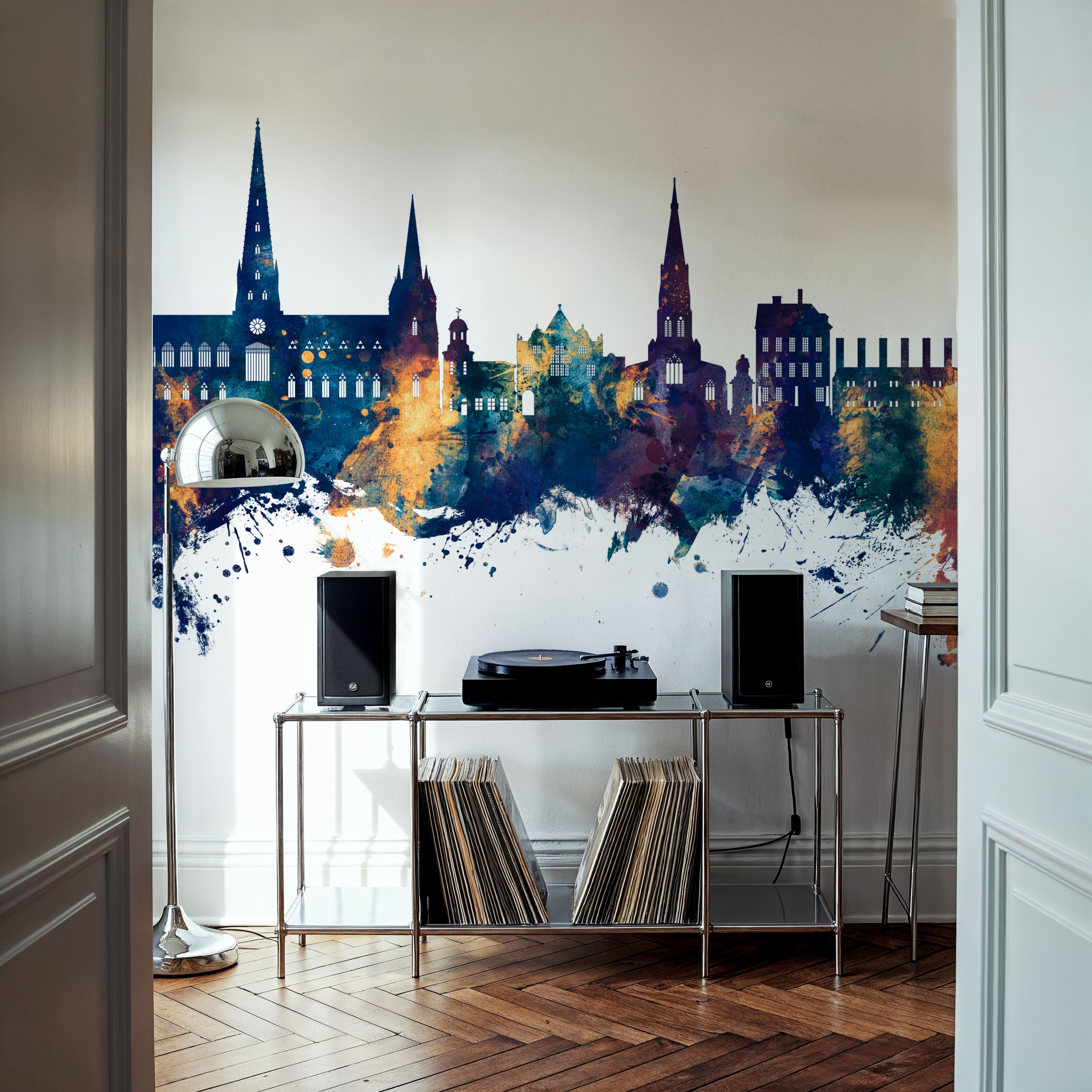 Lichfield England Skyline Blue & Bronze