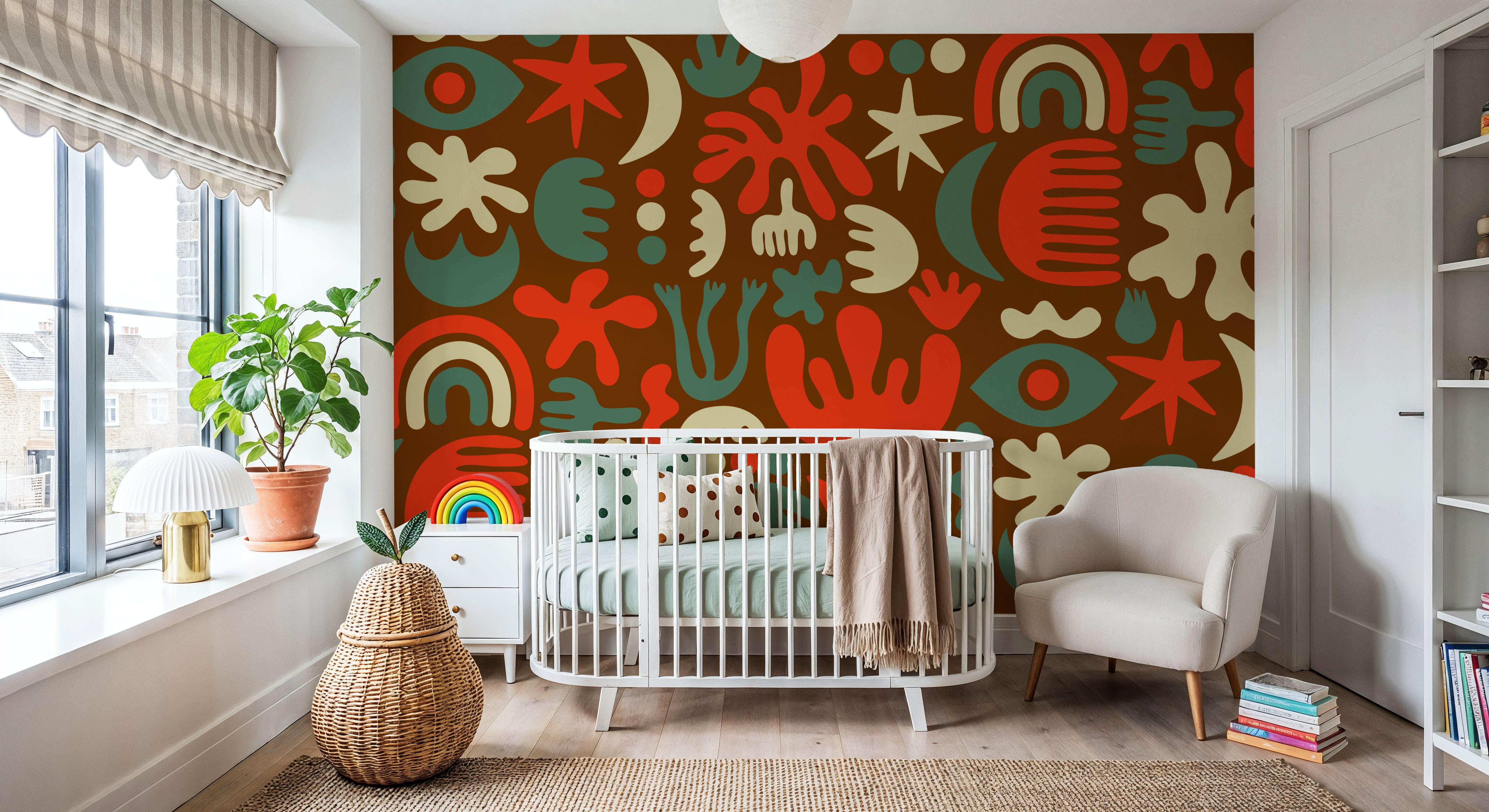 Cute Cutouts Mural, Red