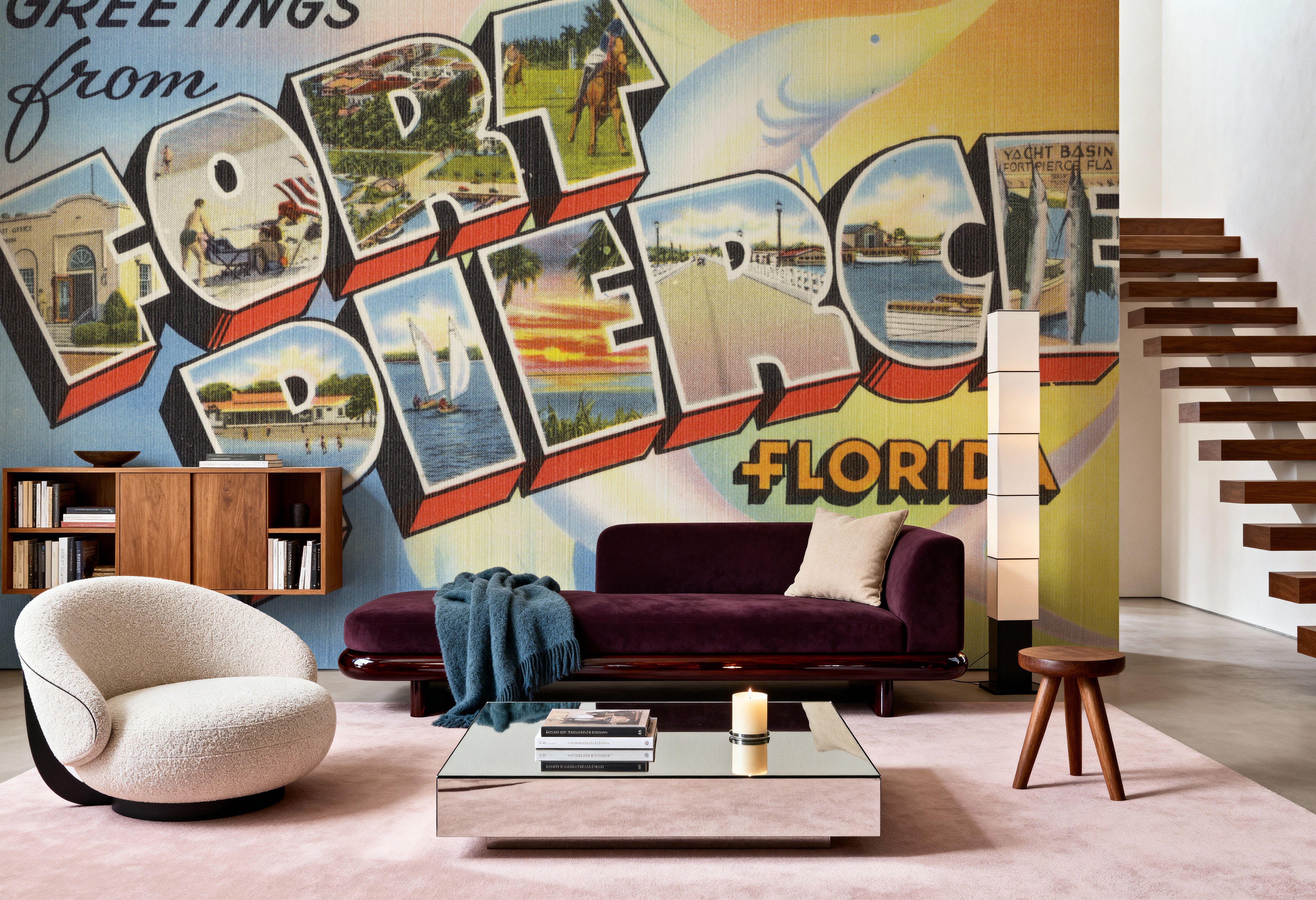 Greetings from Fort Pierce - Screenprint Postcard