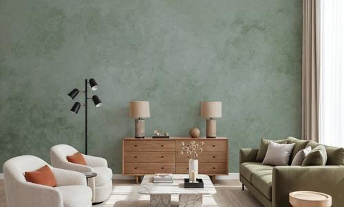 Subtle Plaster Wall, Light Green