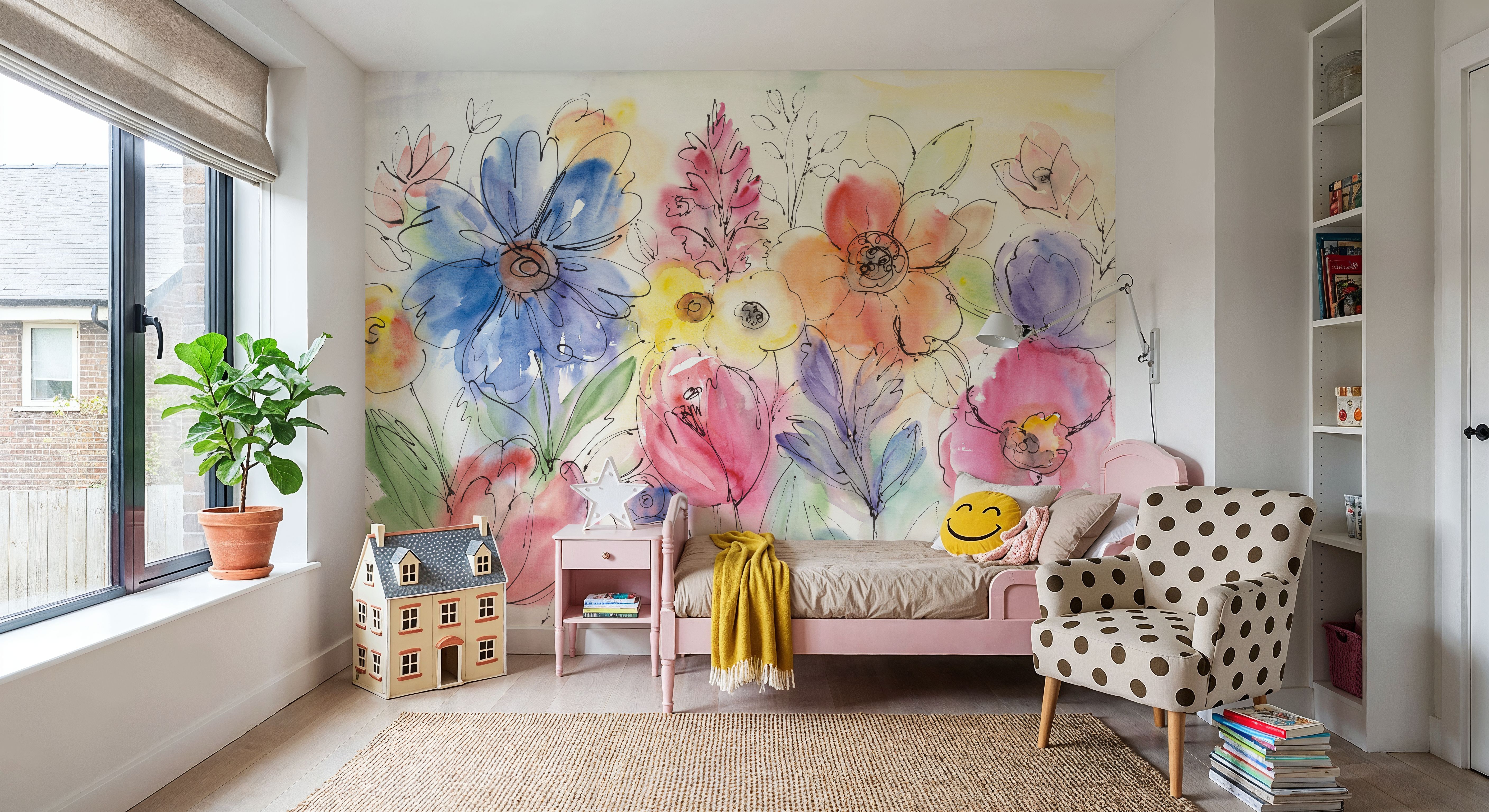 Bright Aquarelle Flowers