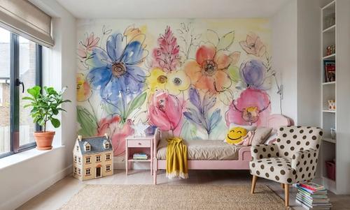 Bright Aquarelle Flowers