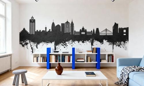 Bengaluru India Skyline Black & White