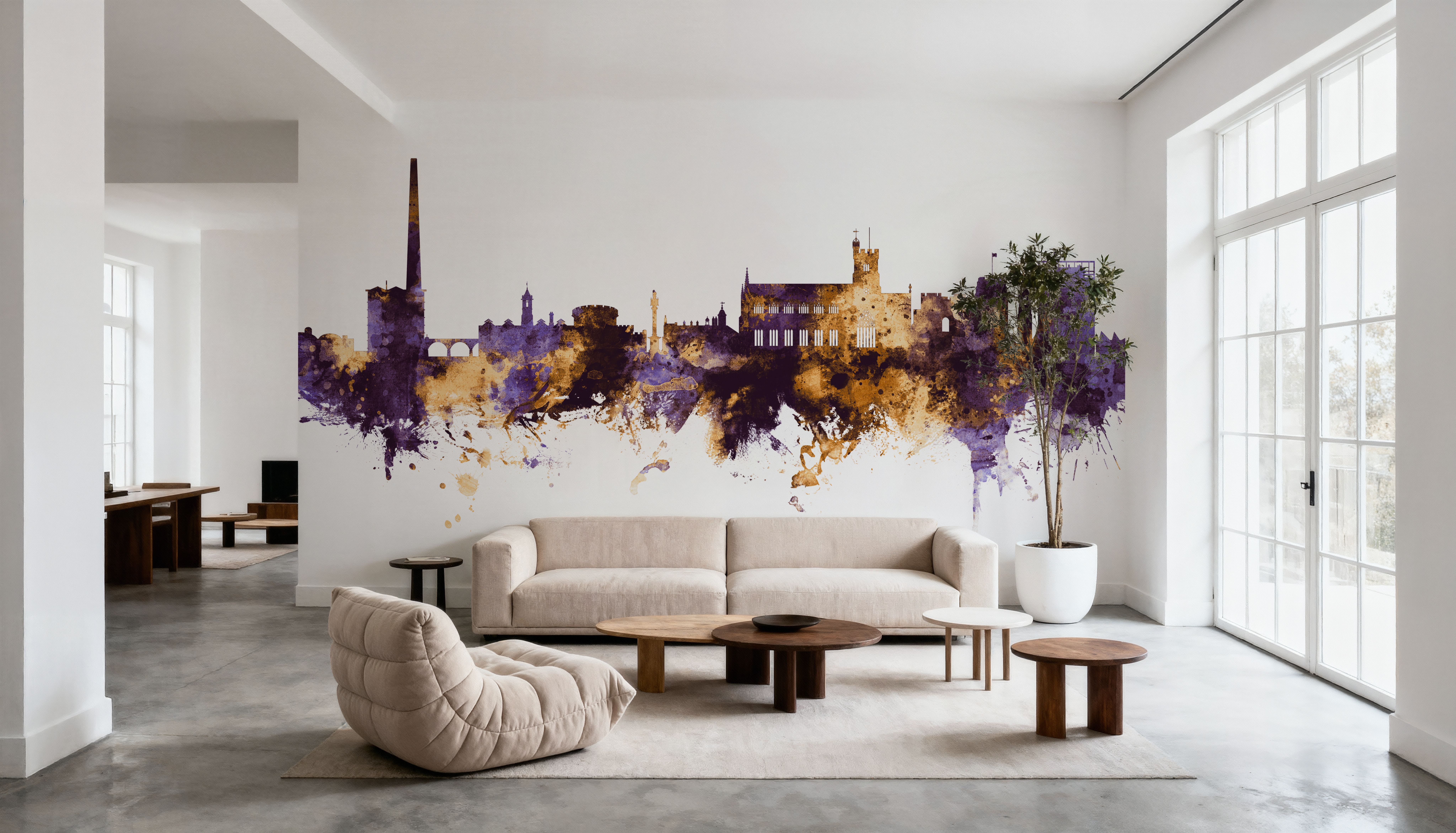 Carlisle England Skyline Purple & Gold