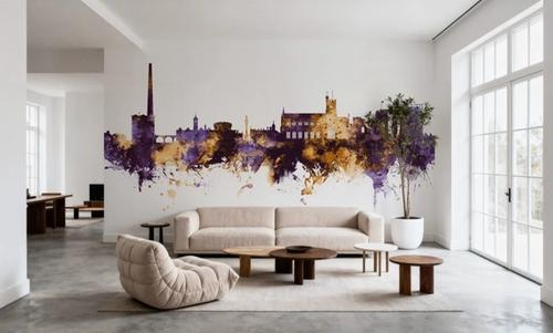 Carlisle England Skyline Purple & Gold