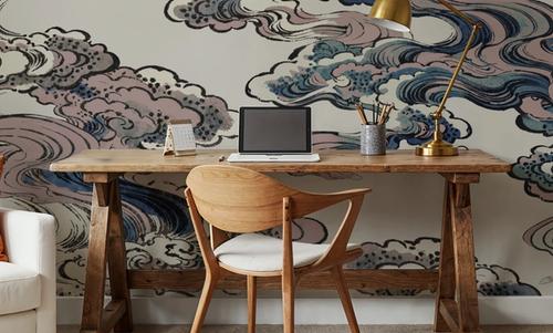 Ukiyo-e Clouds, Soft Pink