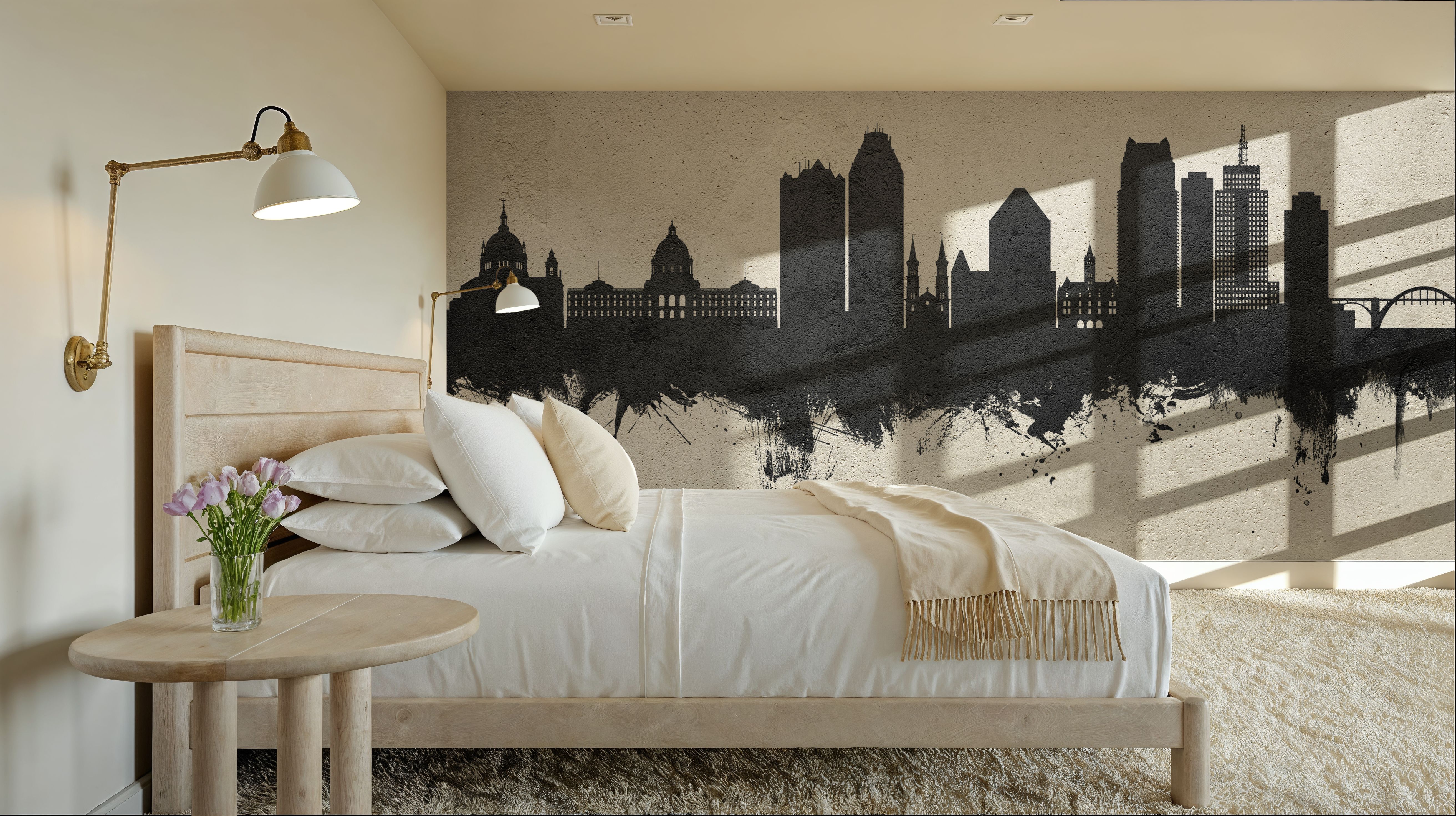 Saint Paul Minnesota Skyline Concrete, Wallpaper
