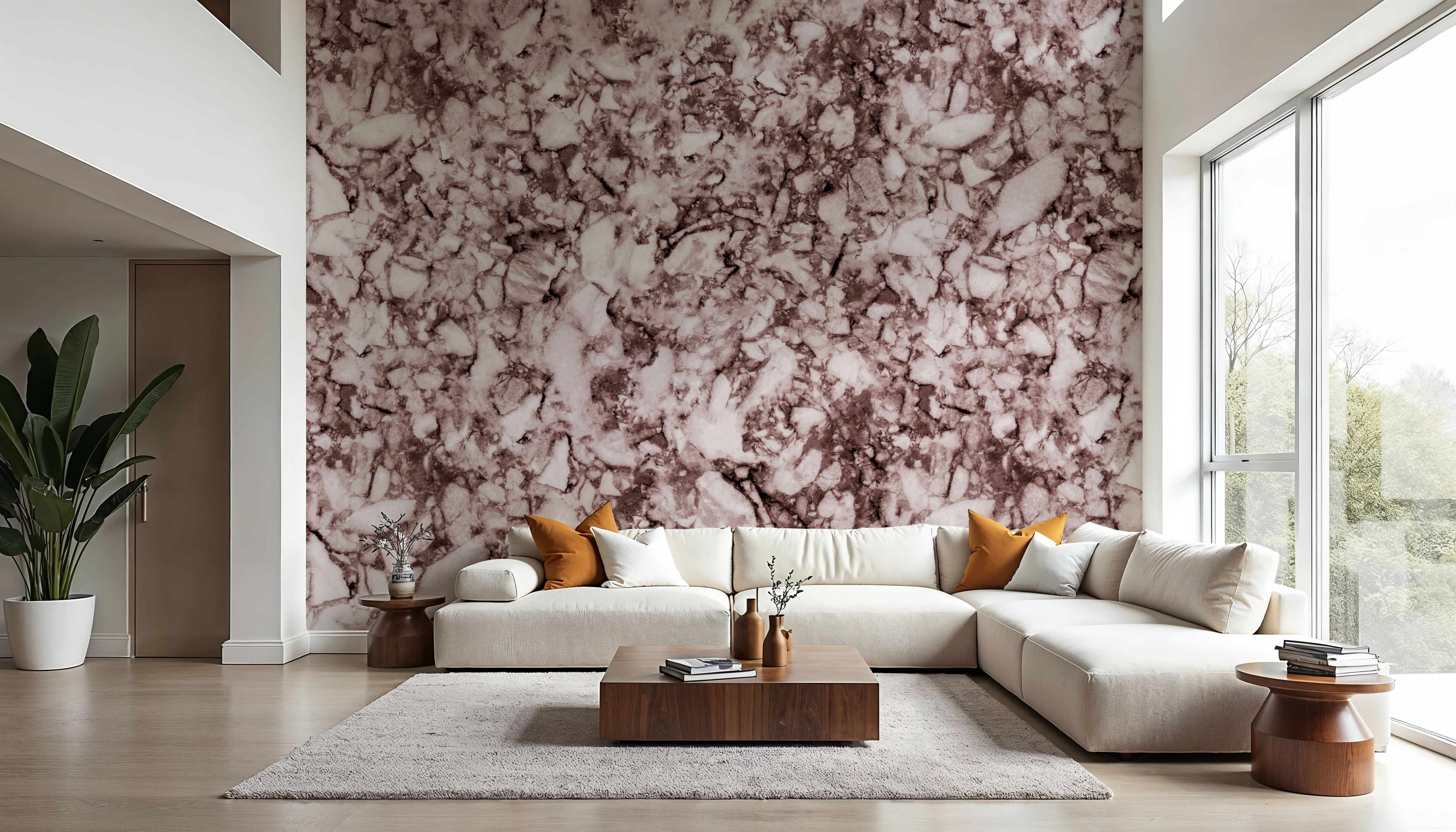 Statement Marble, Reddish Brown