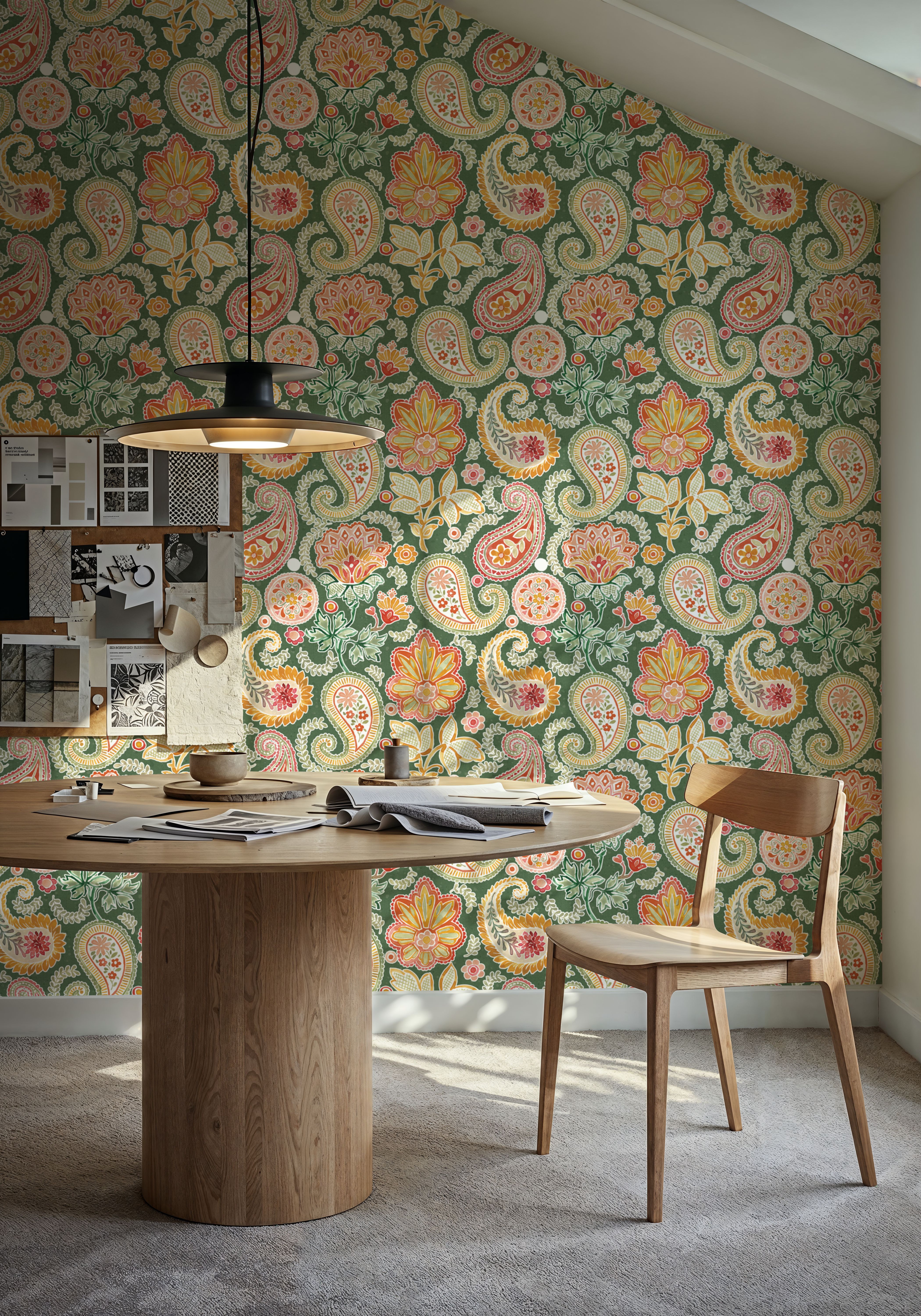 Harvest Paisley Mini Green