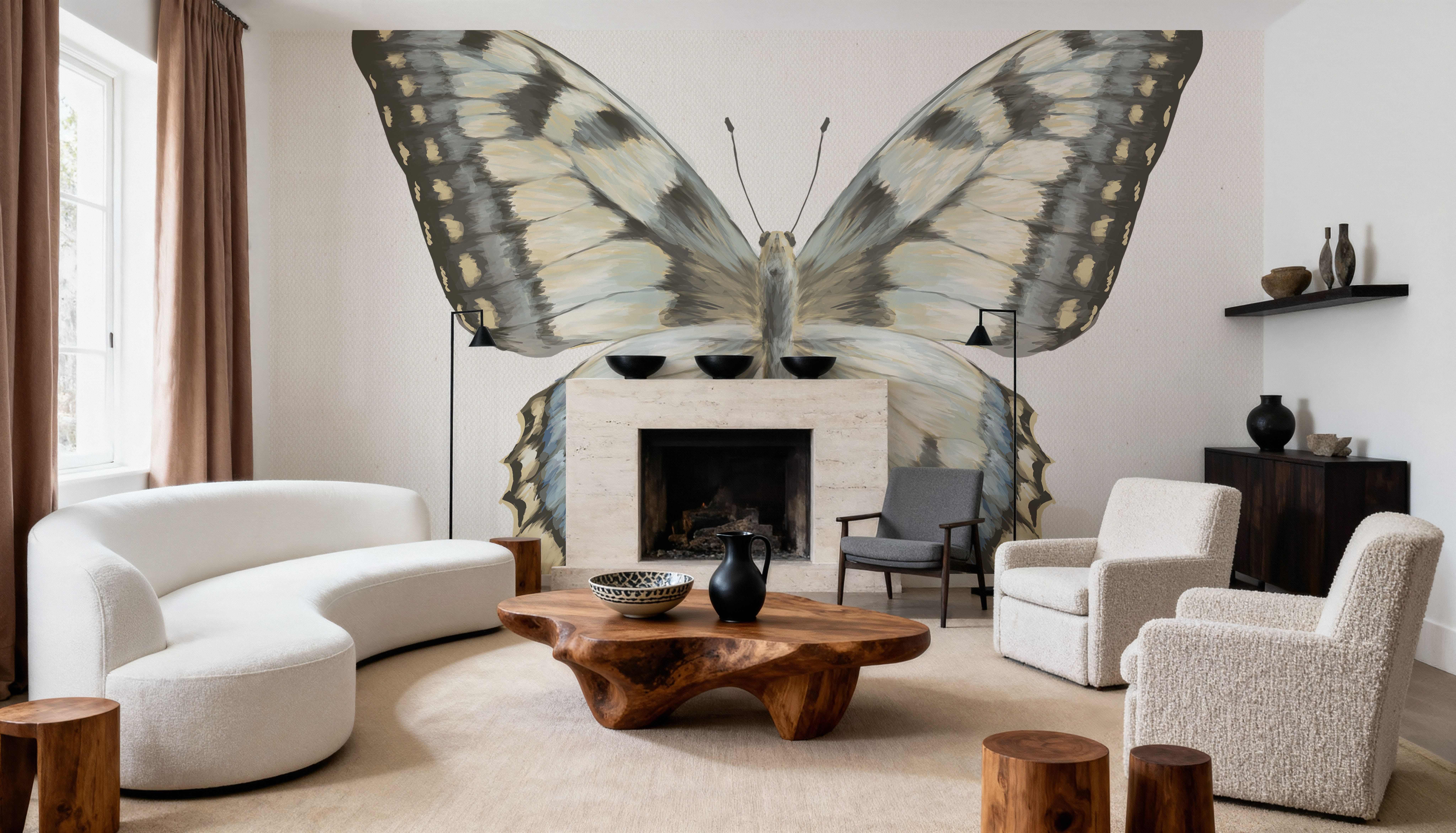 Beetles and Butterflies I Neutral