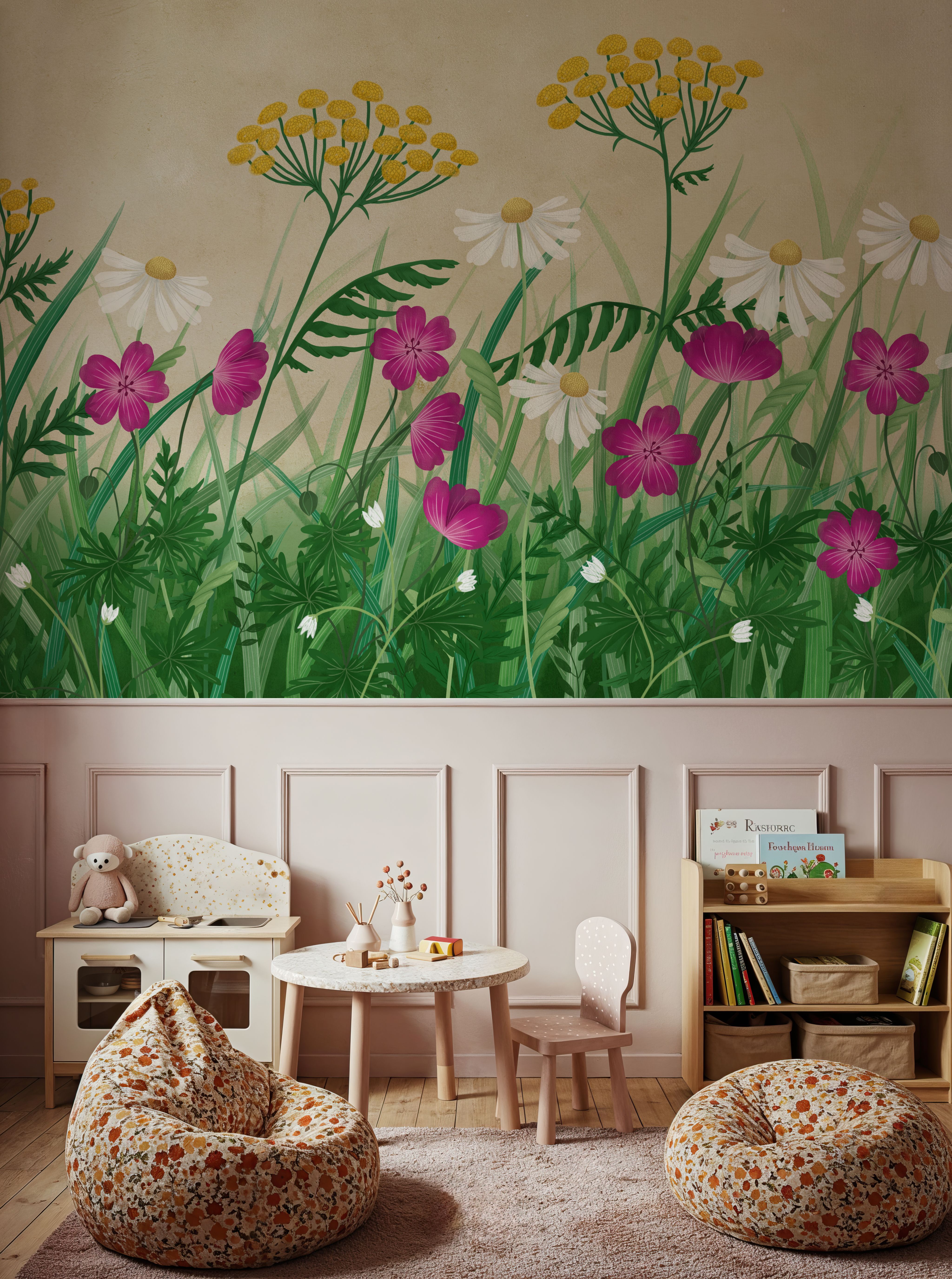 Geranium Meadow, Beige