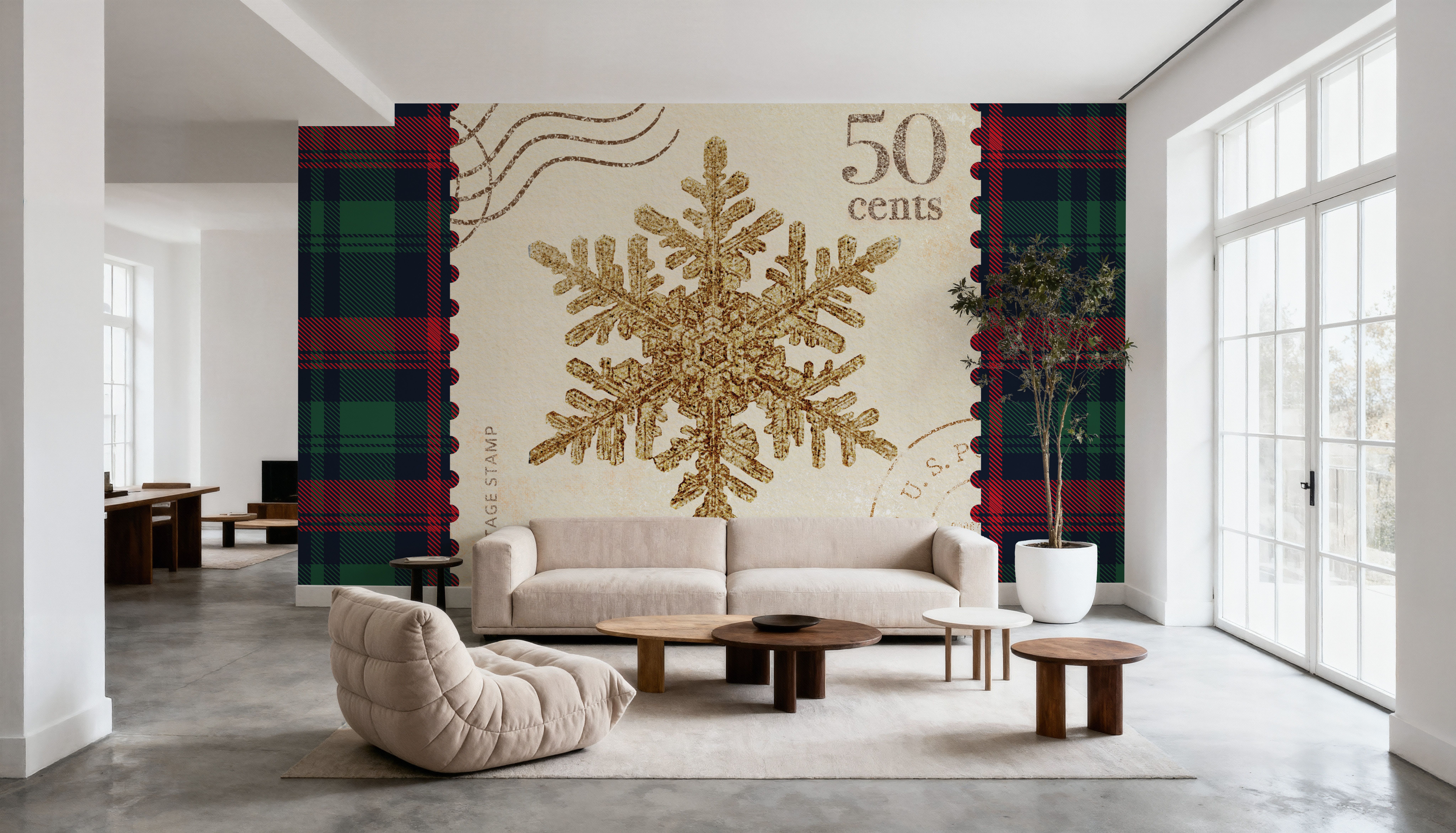Plaid Christmas Stamp II
