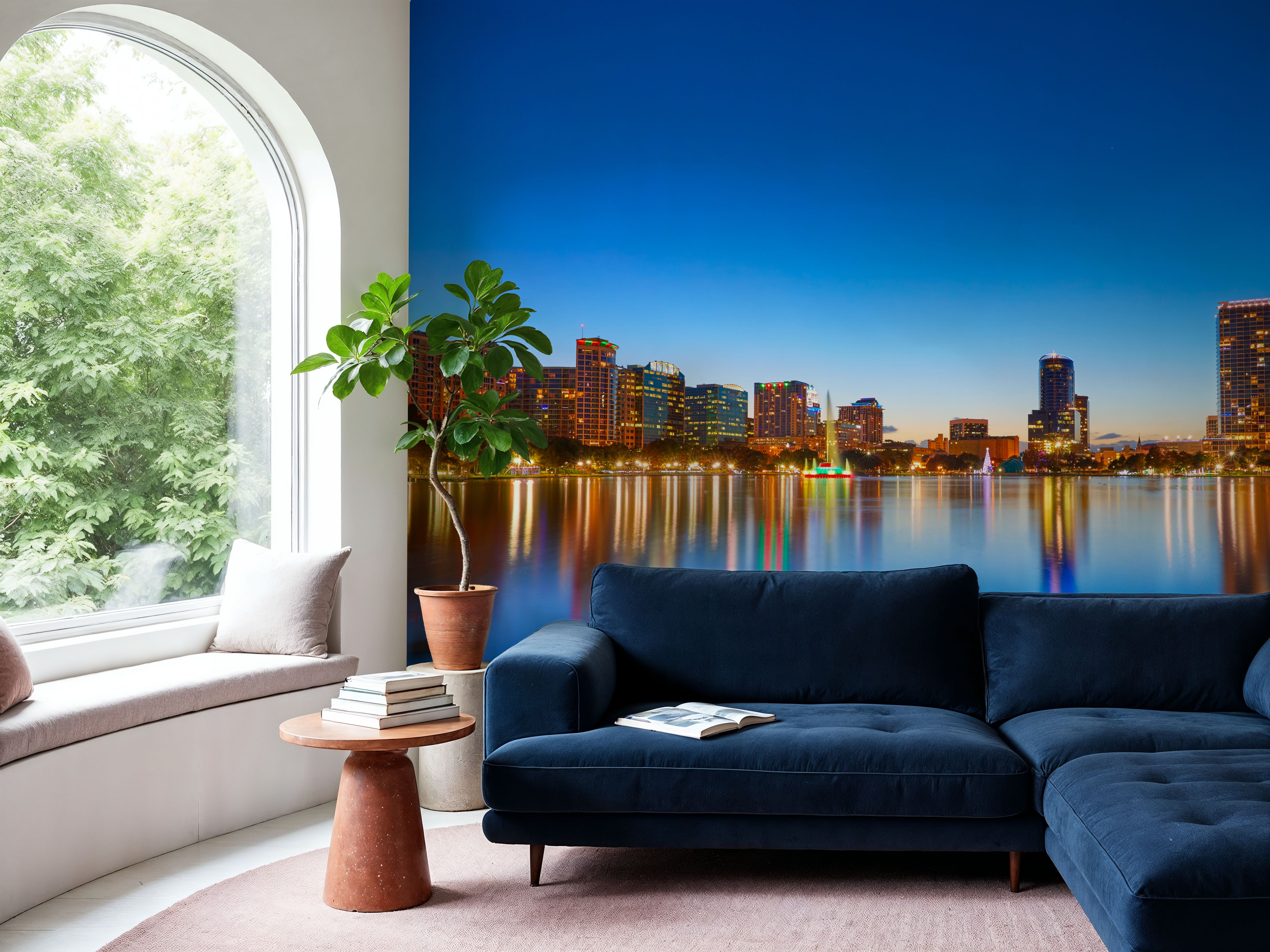 Orlando Skyline Sunset at Lake Eola