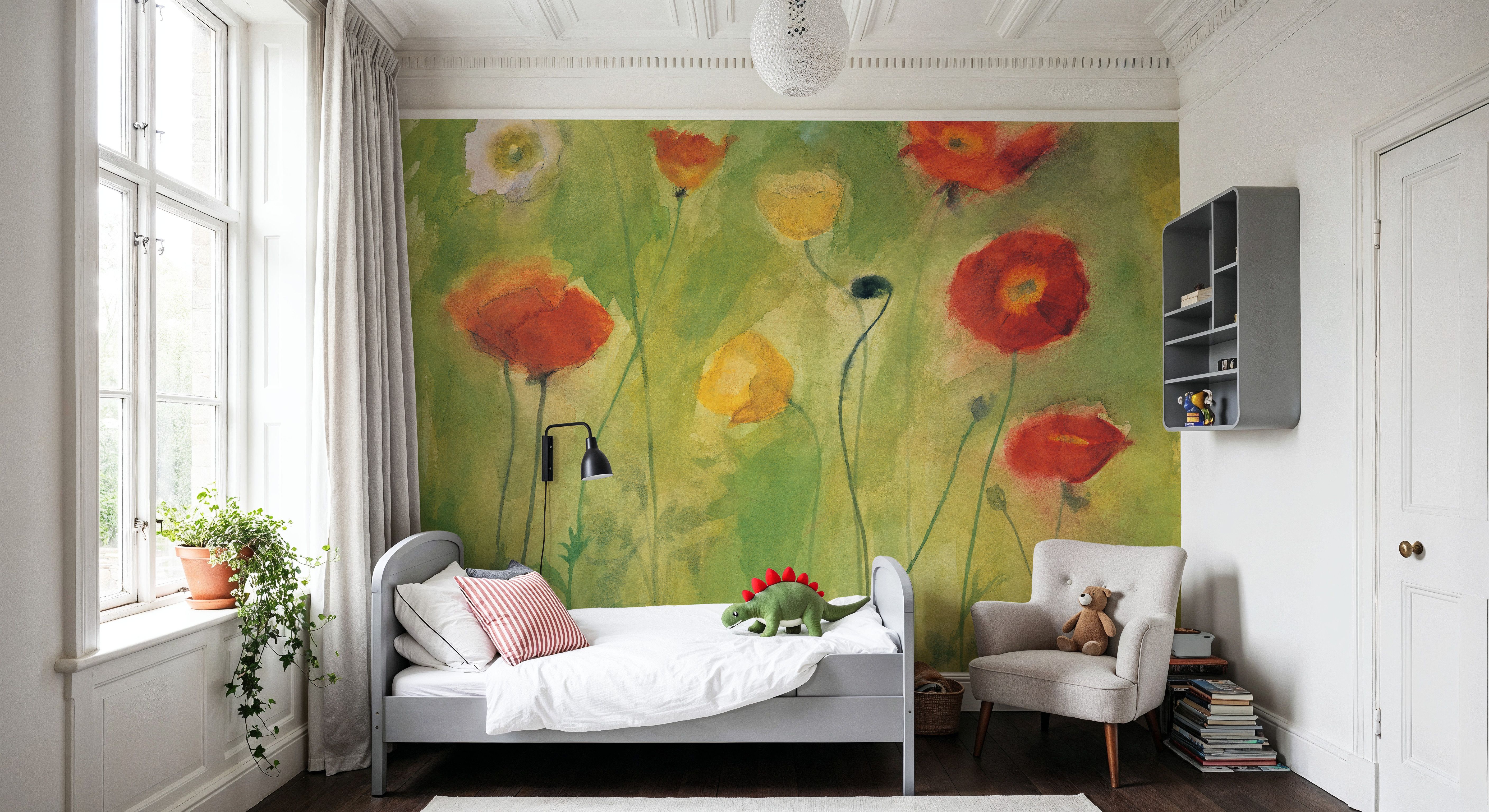 Poppies in Light Breeze