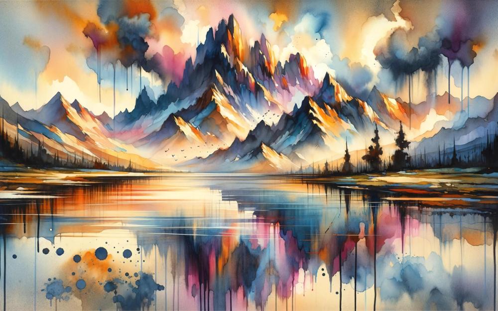 Majestic Mountain Reflected in Lake