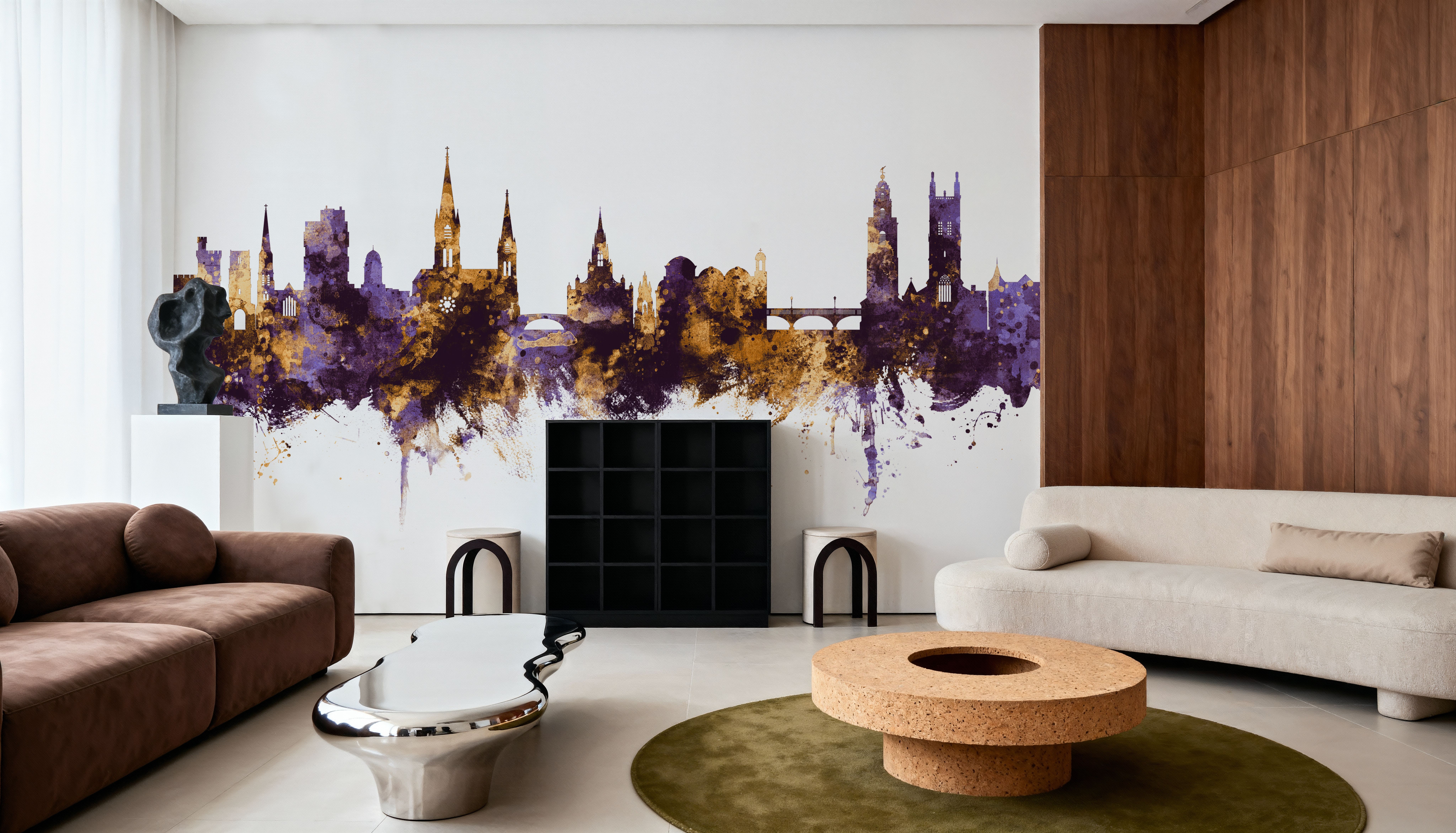 Cork Ireland Skyline Purple & Gold