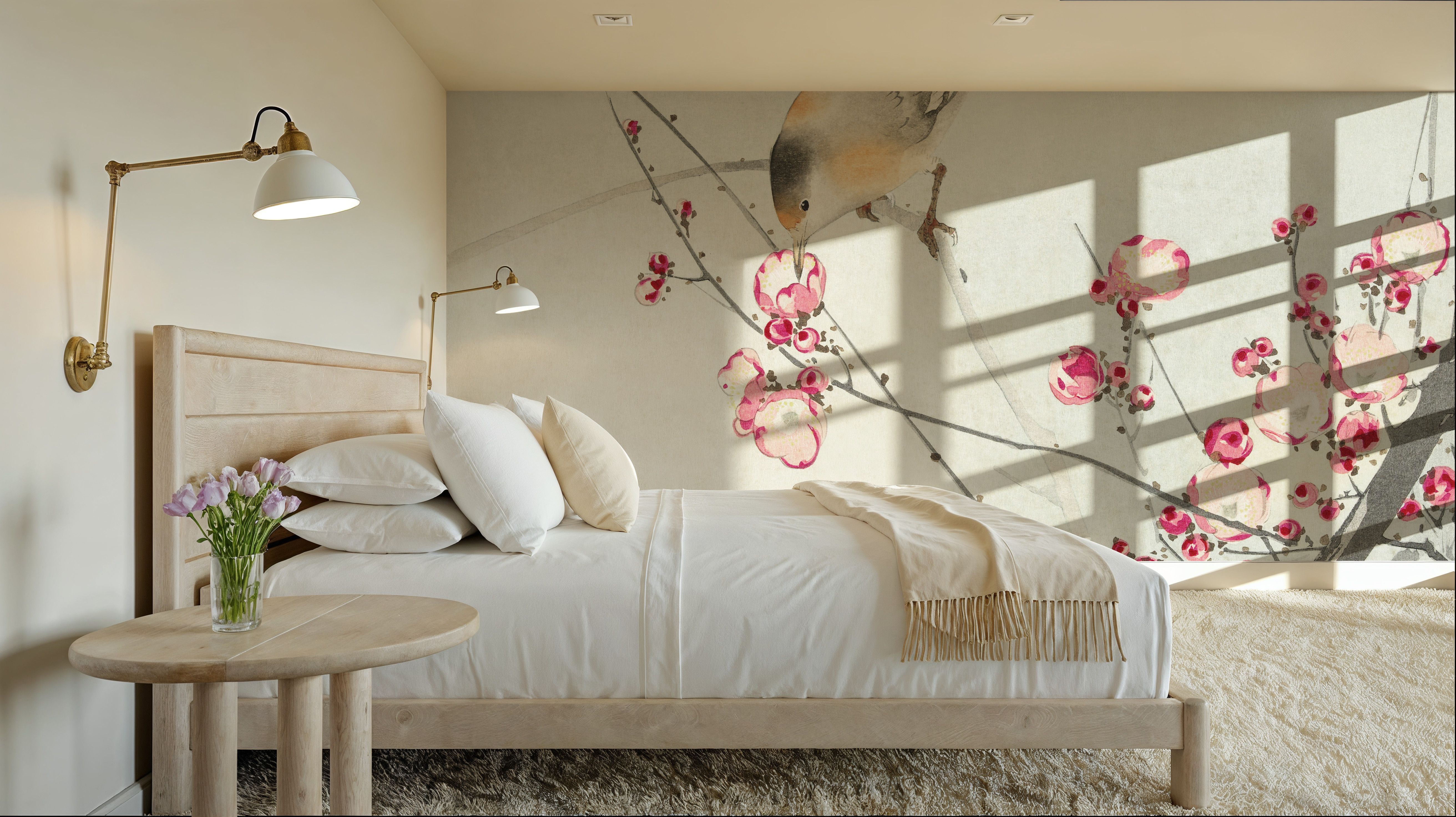 Songbird on Blossom Branch