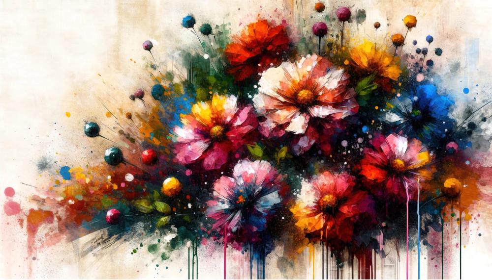 Watercolor Colorful Garden