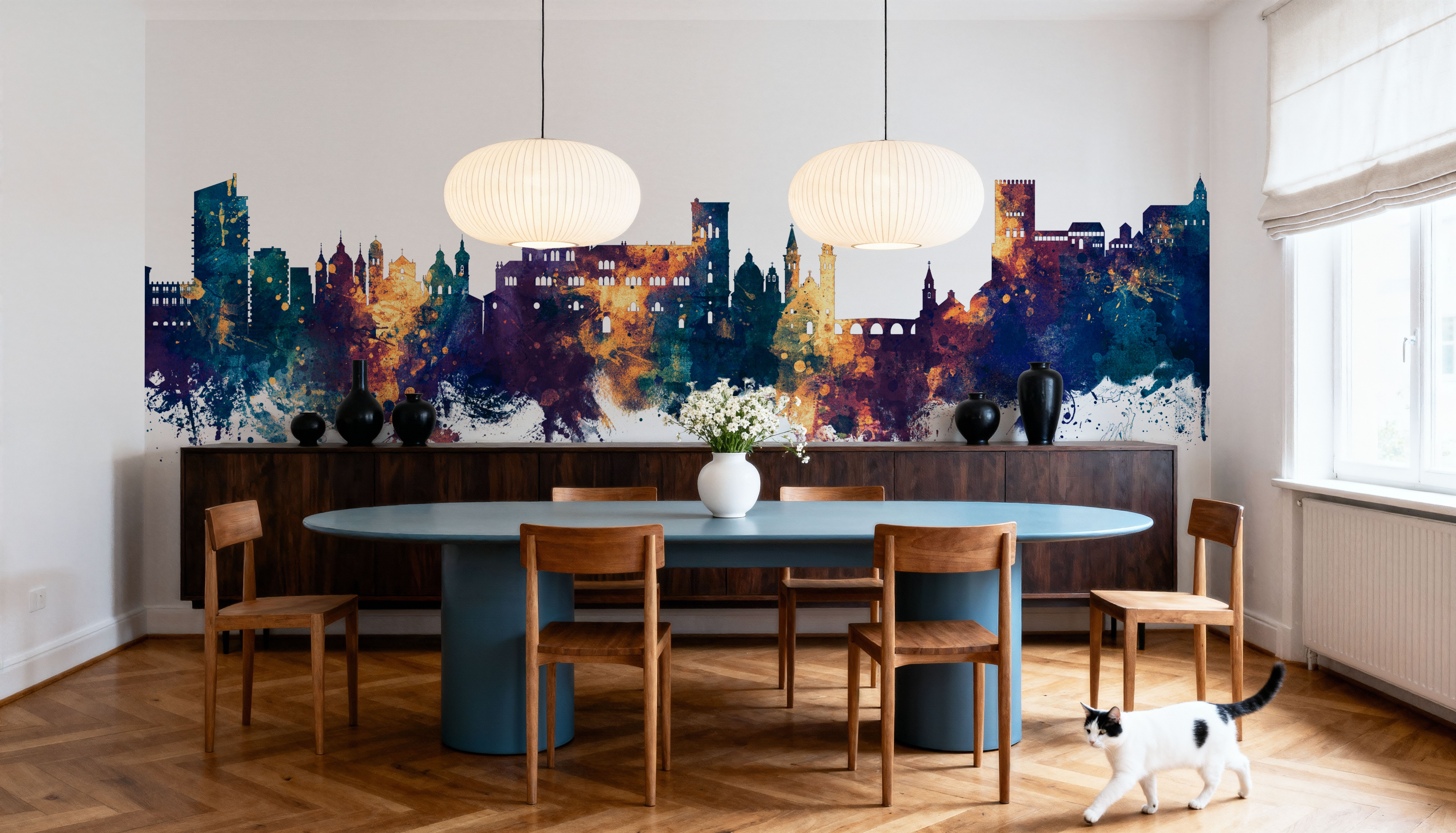 Granada Spain Skyline Blue & Bronze