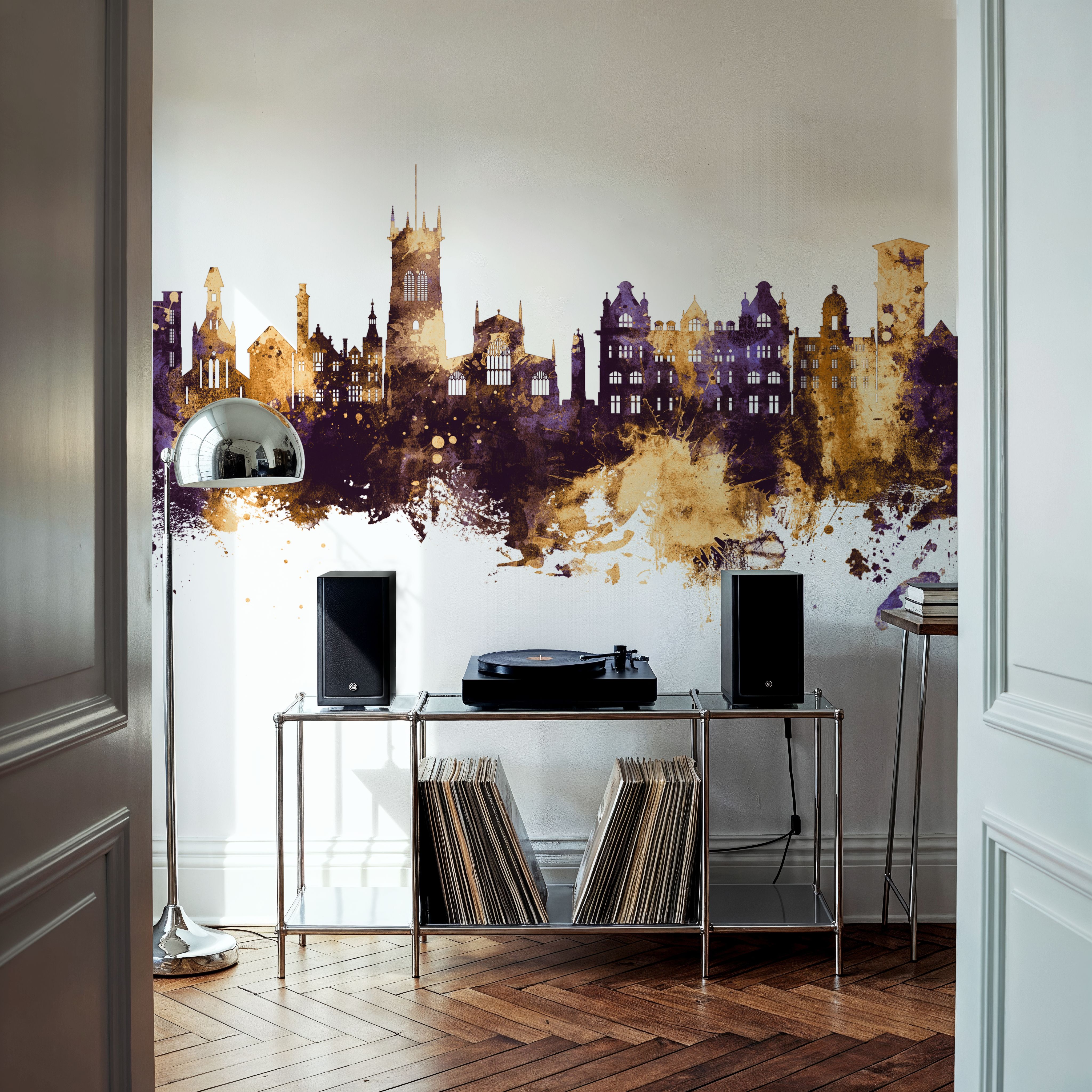 Wigan England Skyline Purple & Gold 