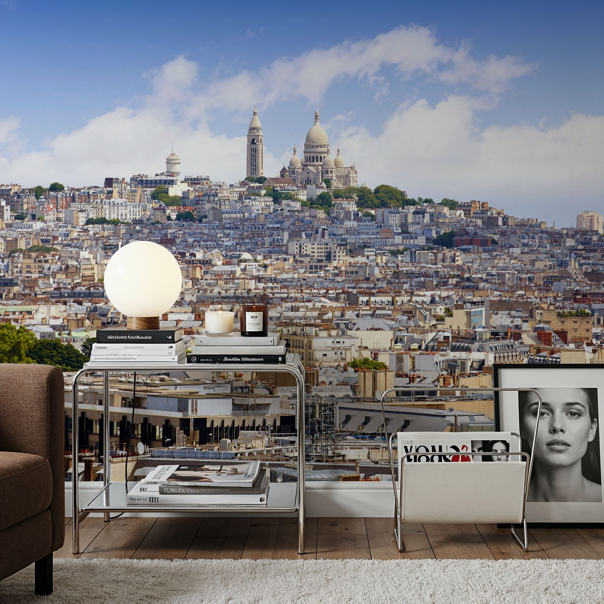 Paris Skyline and Sacre Coeur Basilique
