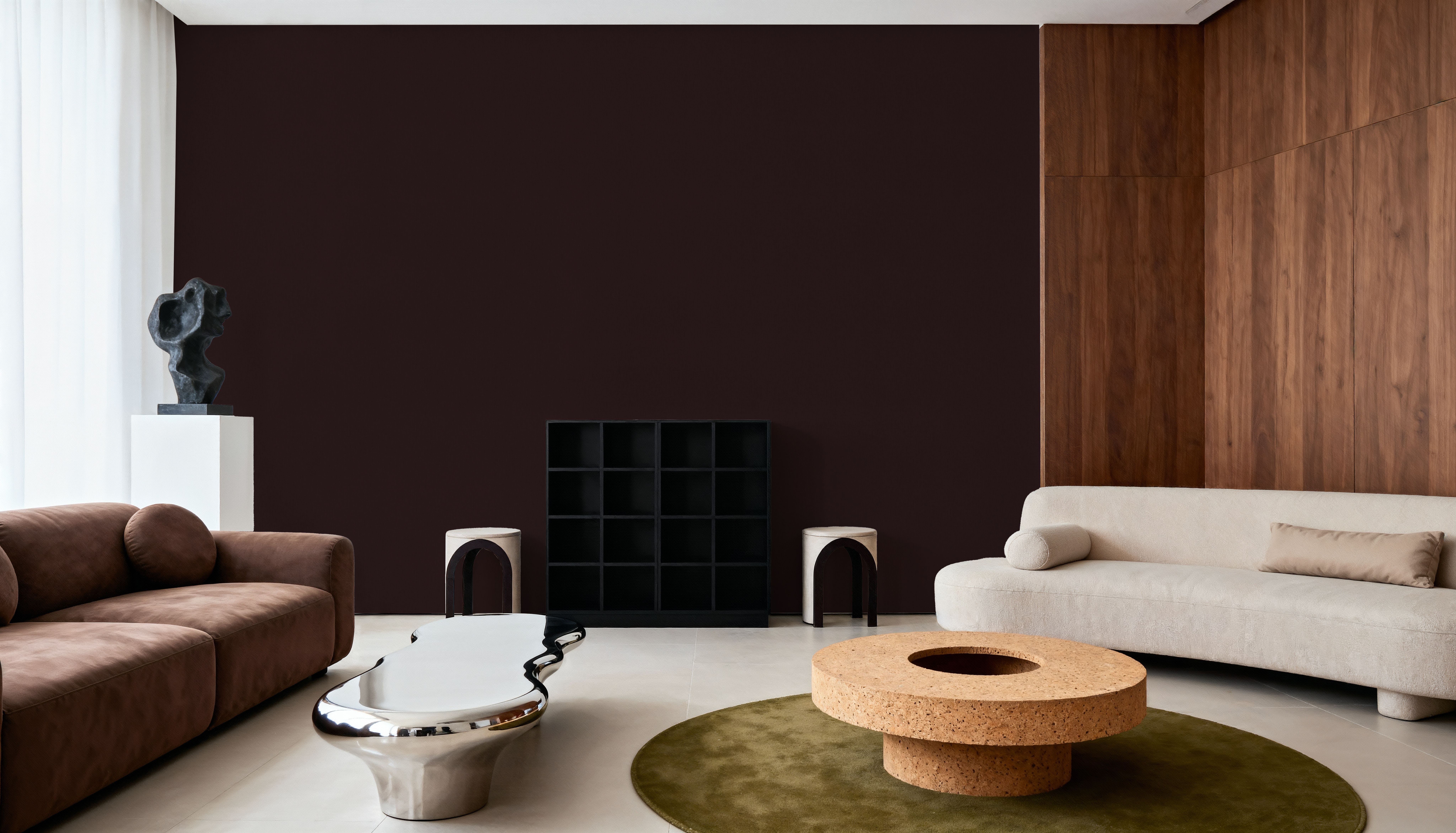 Linen Mist Murky Collection, Burgundy