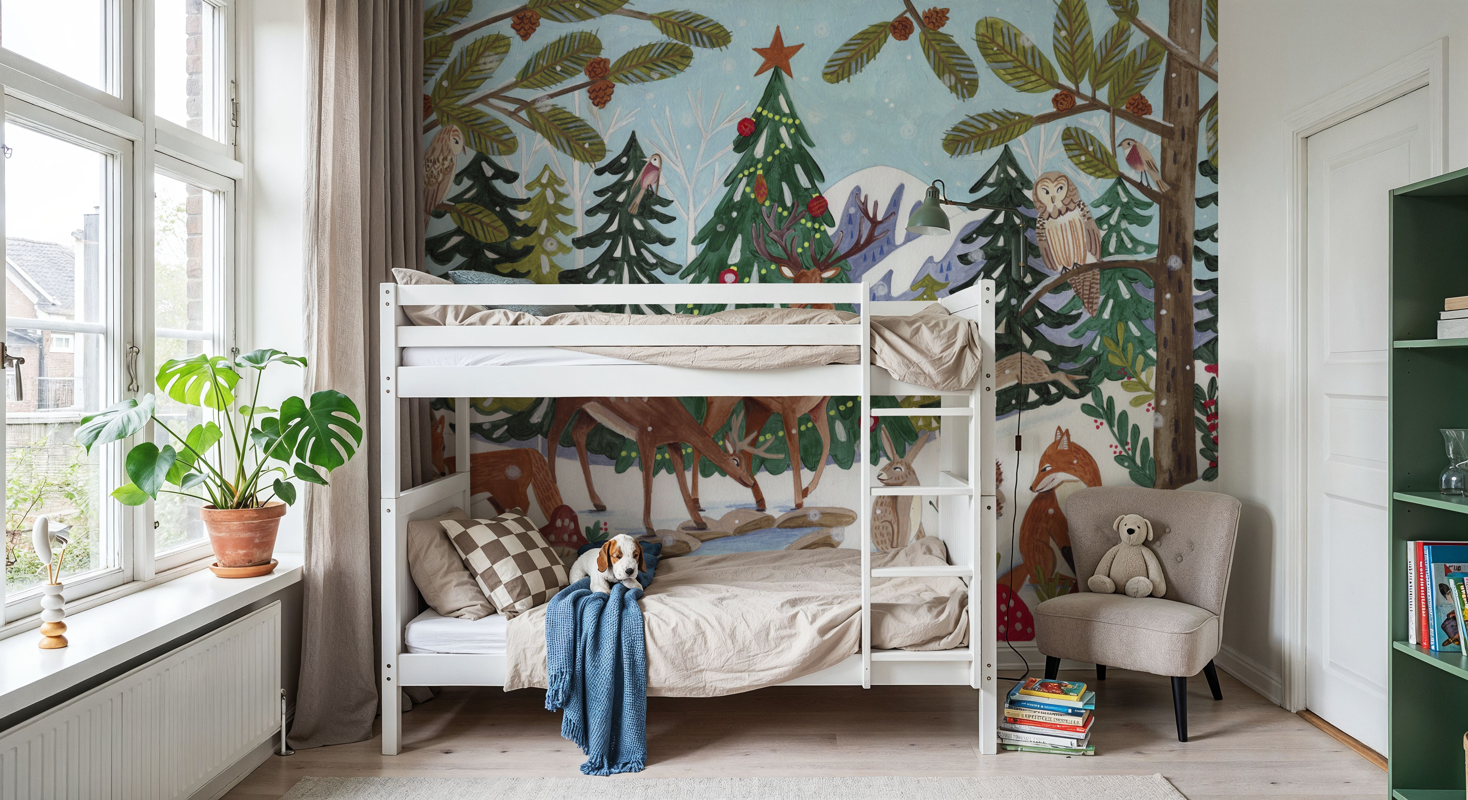 Animal Winter Scene, Tapet