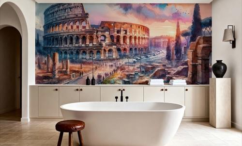 Watercolor Rome Colosseum