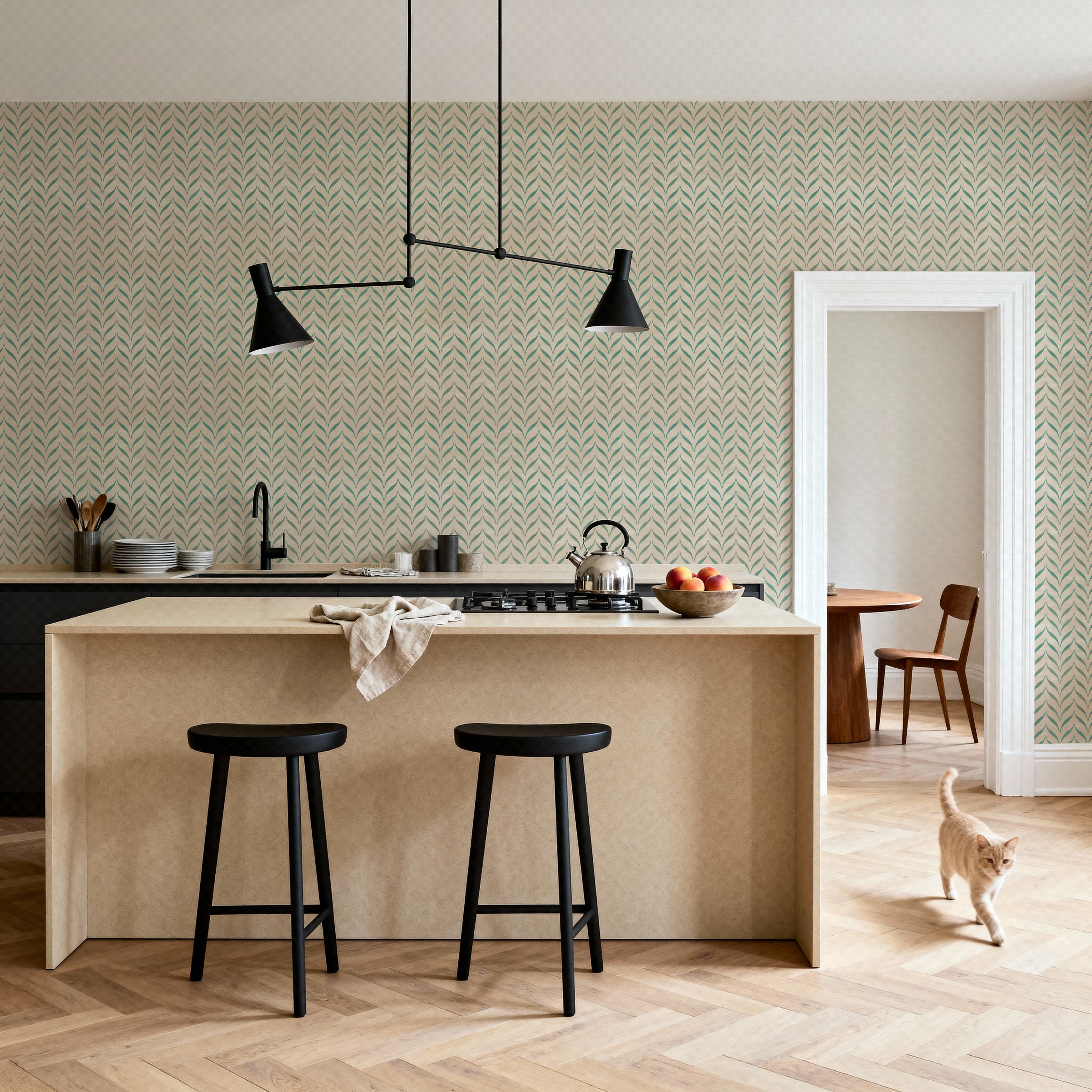 Harvest Arrows White, Wallpaper