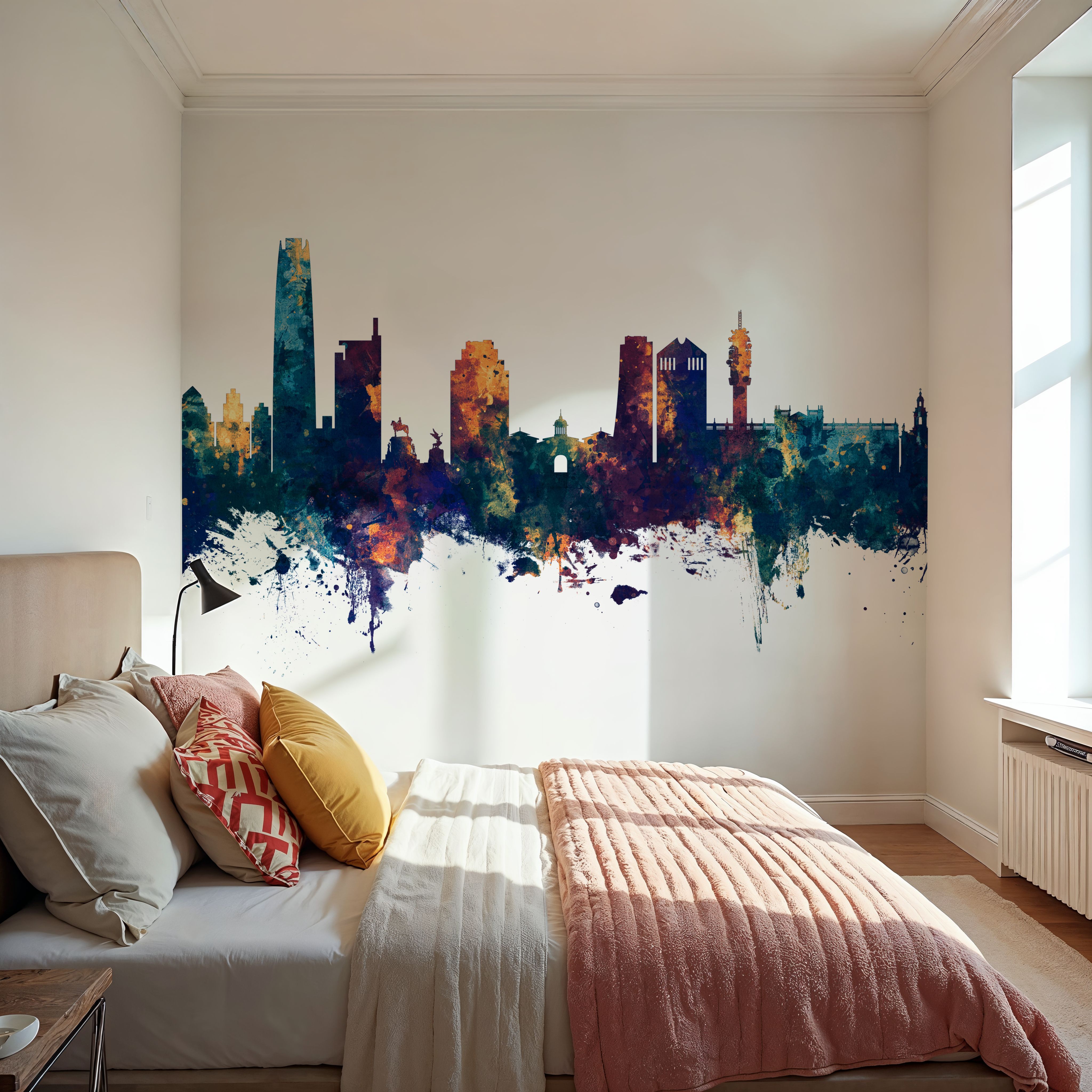 Santiago de Chile Skyline Blue & Bronze