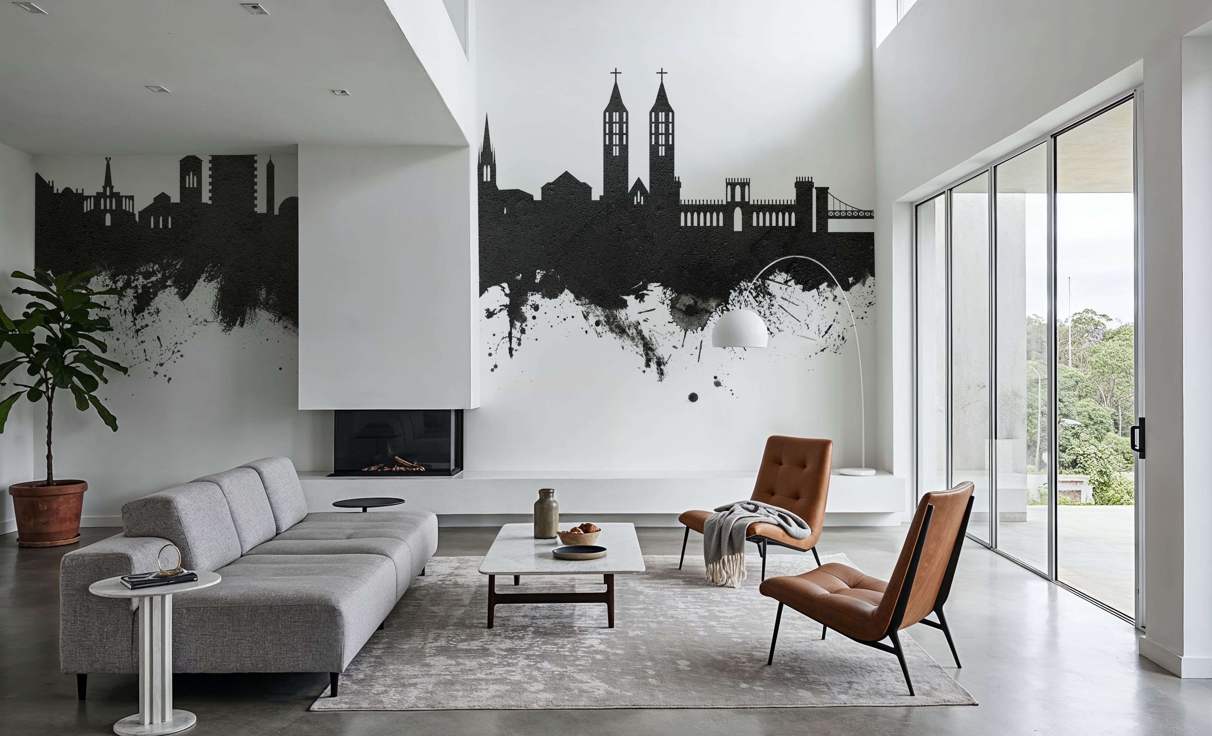 Kassel Germany Skyline Black & White