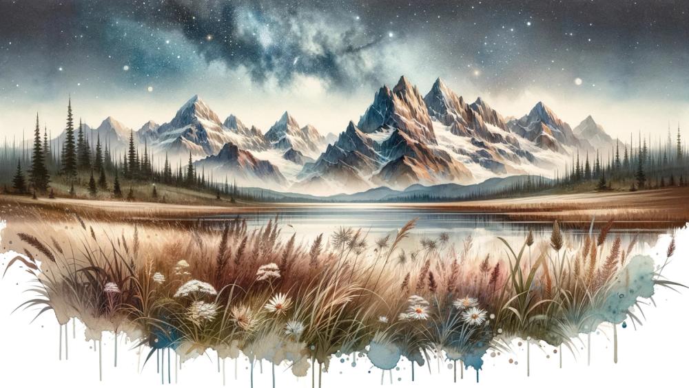 Starry Mountain Night