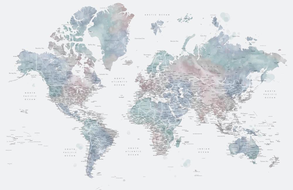 World Map Cities - Fufu