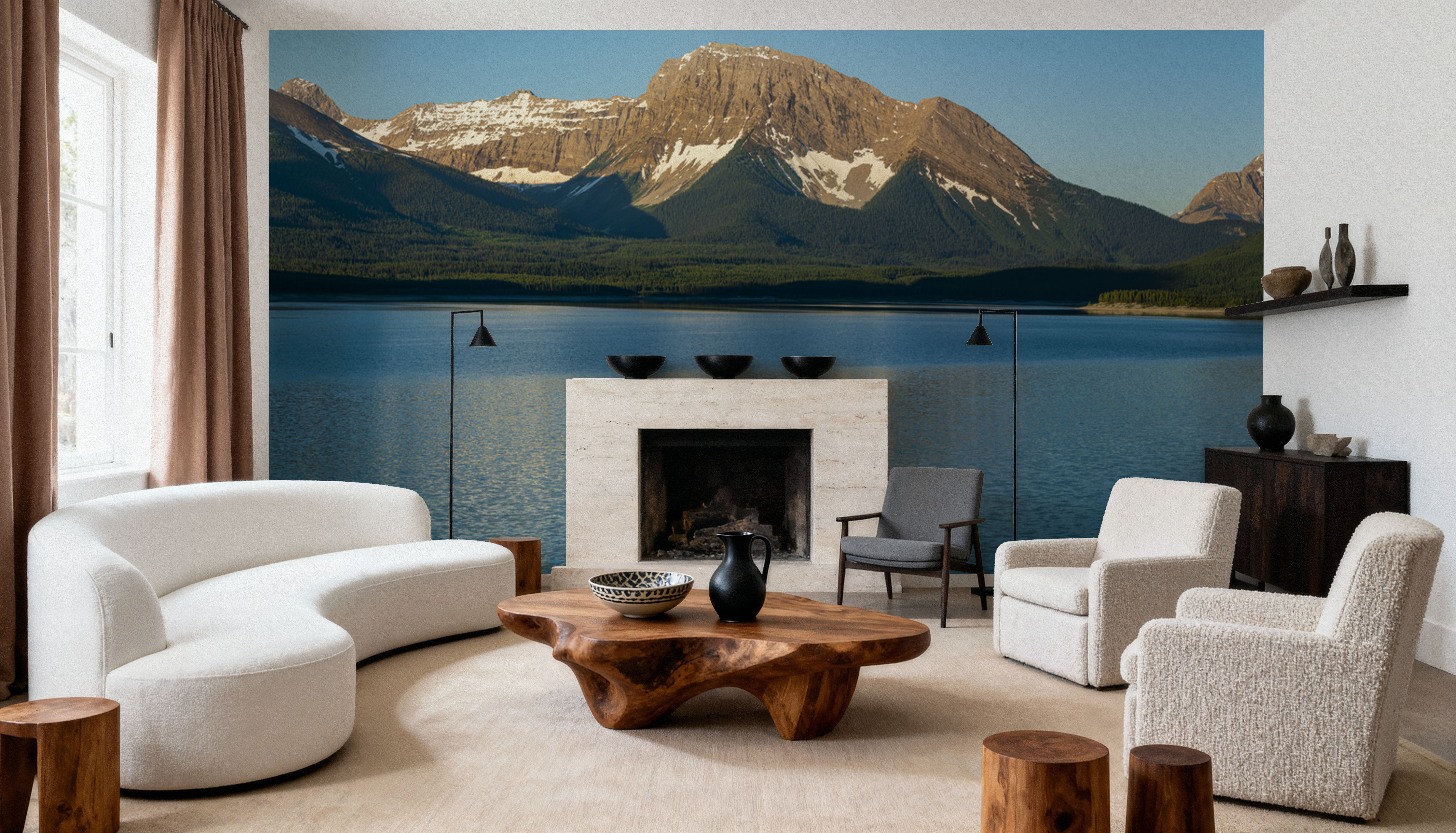 Spray Lakes Reservoir, Behang