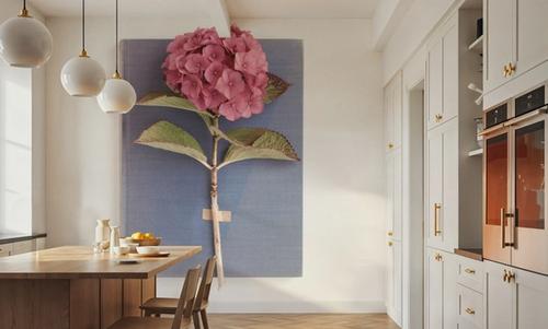 Pink Hydrangea on Book