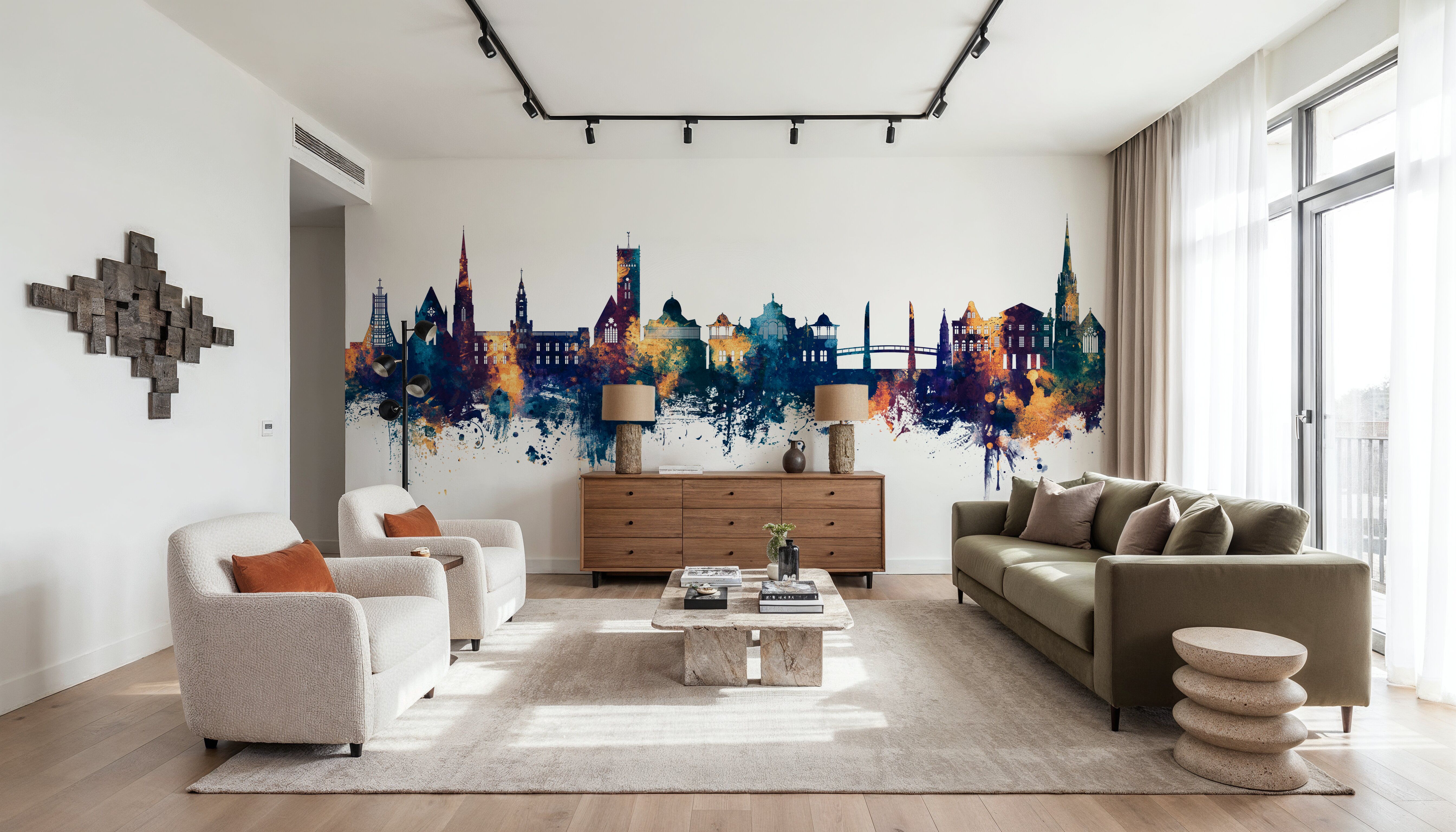 Torquay England Skyline Blue & Bronze