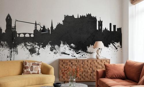 Stirling Scotland Skyline Black & White