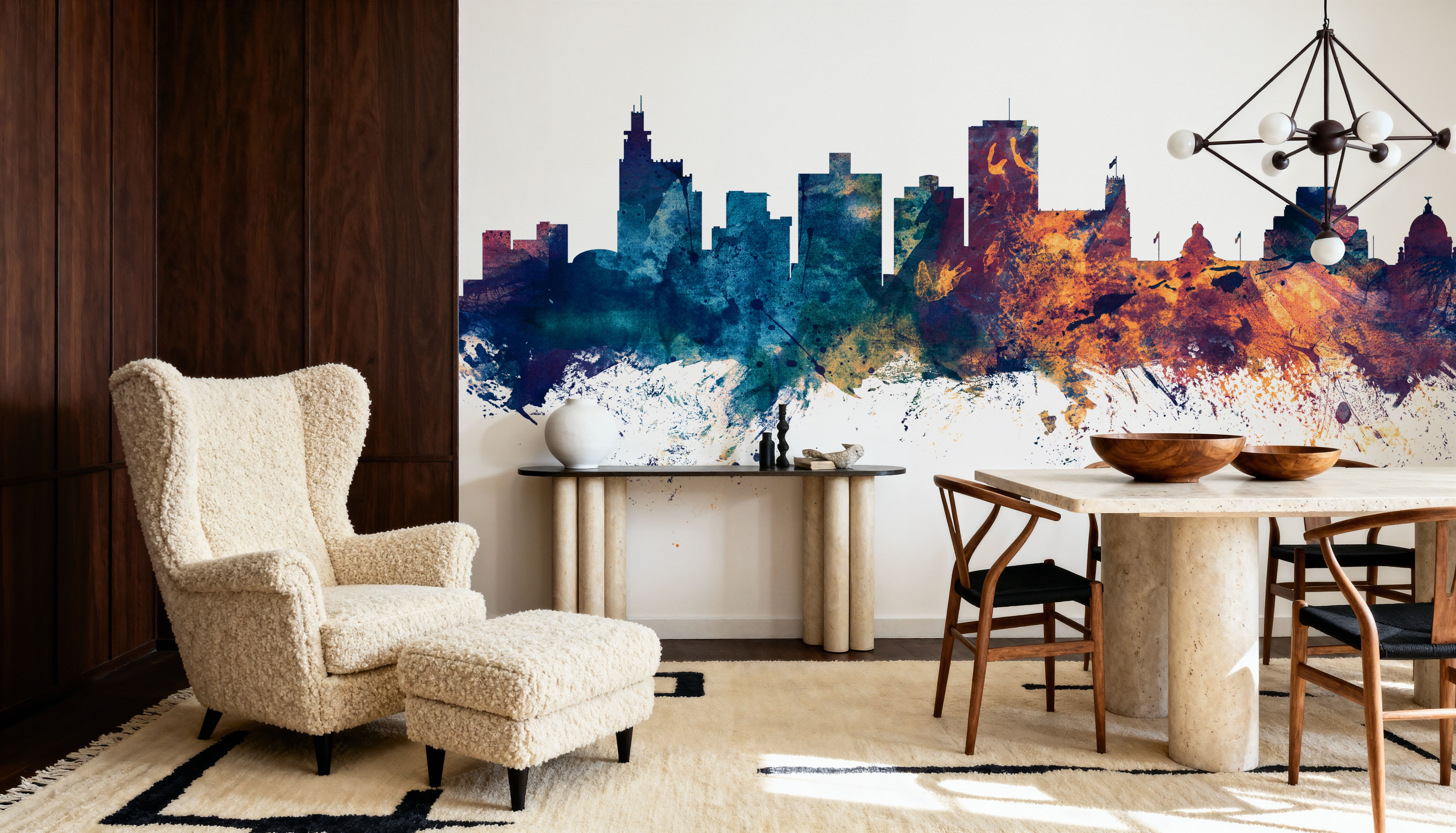 Jackson Mississippi Skyline Blue & Bronze