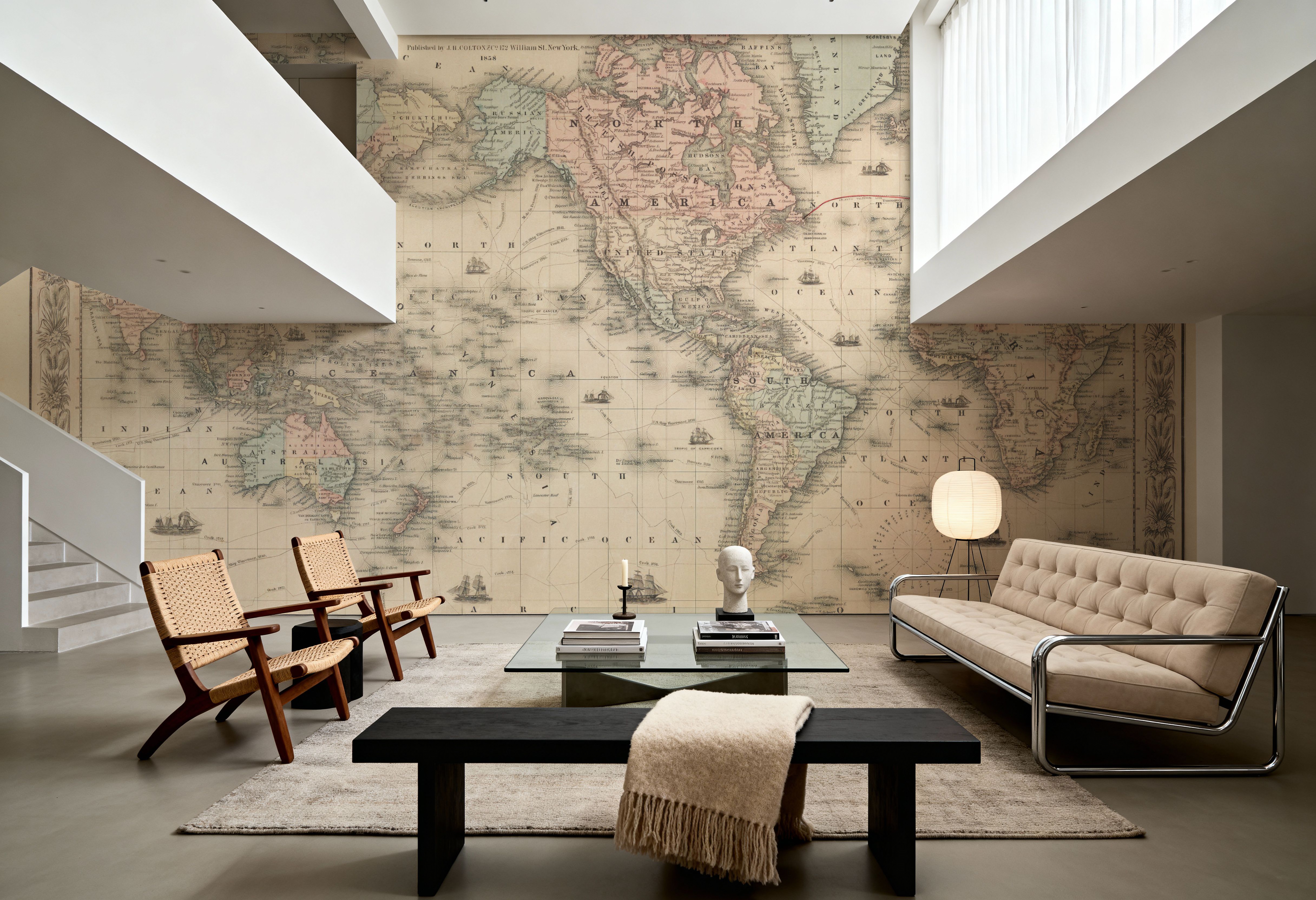 Colton's World Map 1858