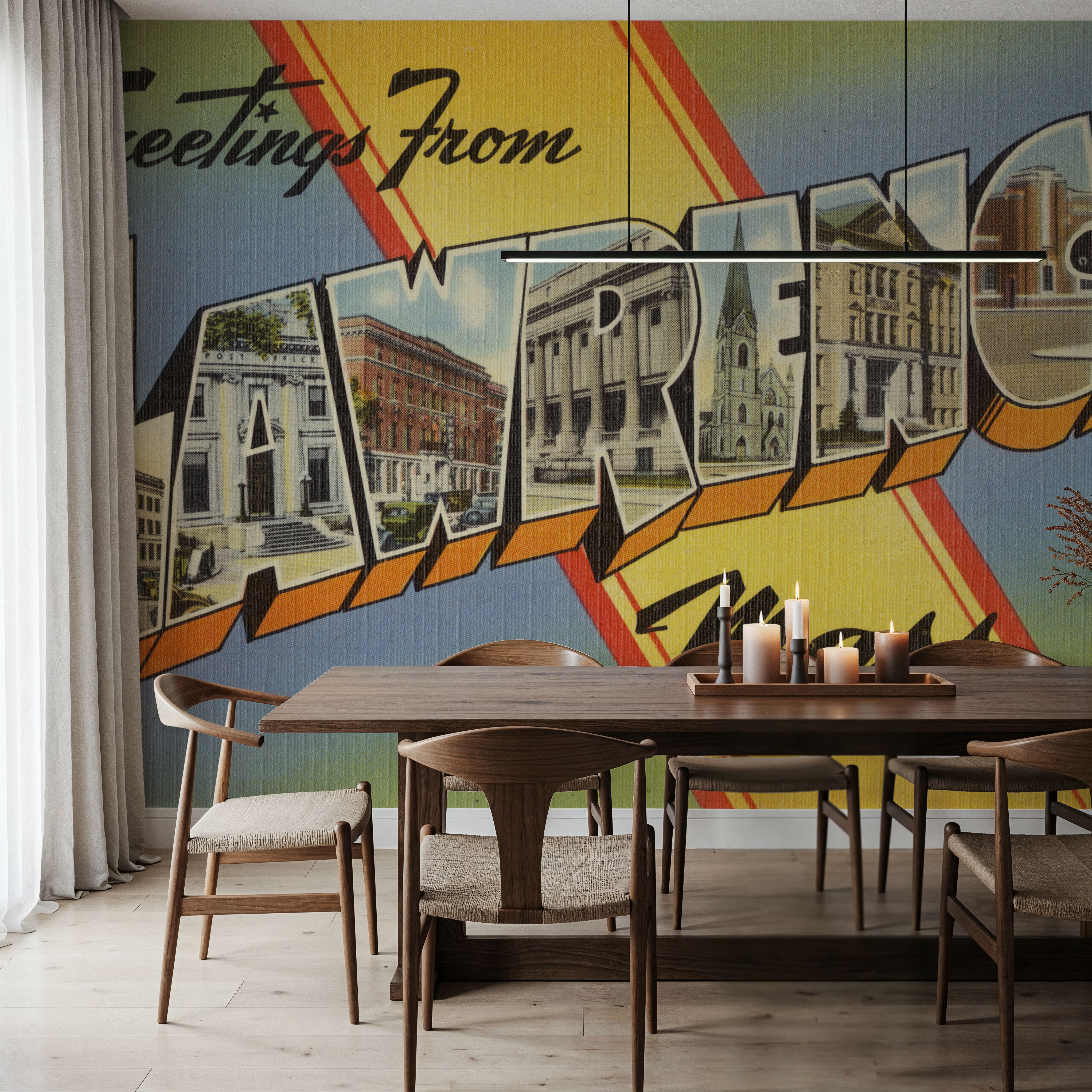 Greetings from Lawrence - Screenprint Postcard