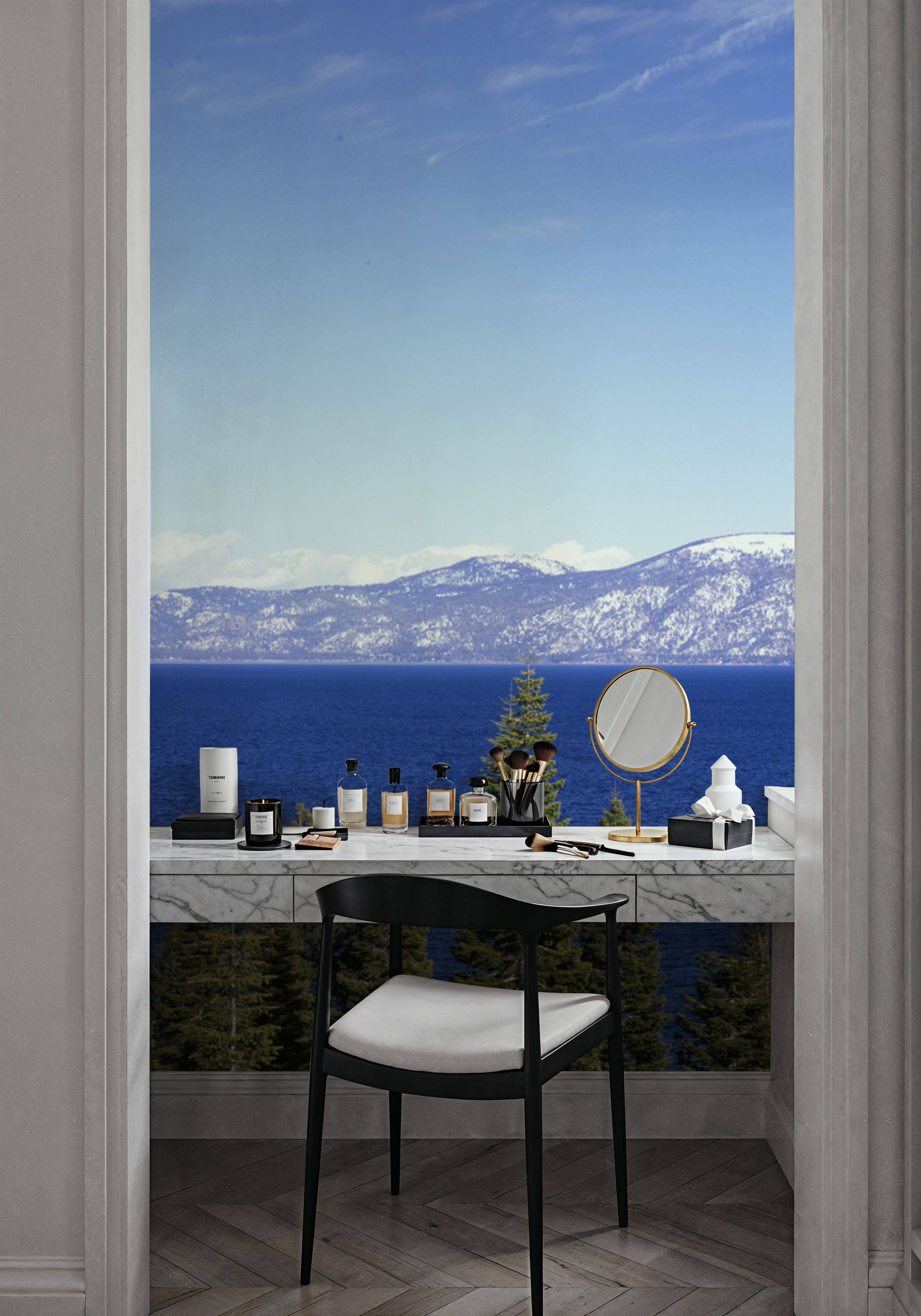 Mountain Lake Reflection Blue