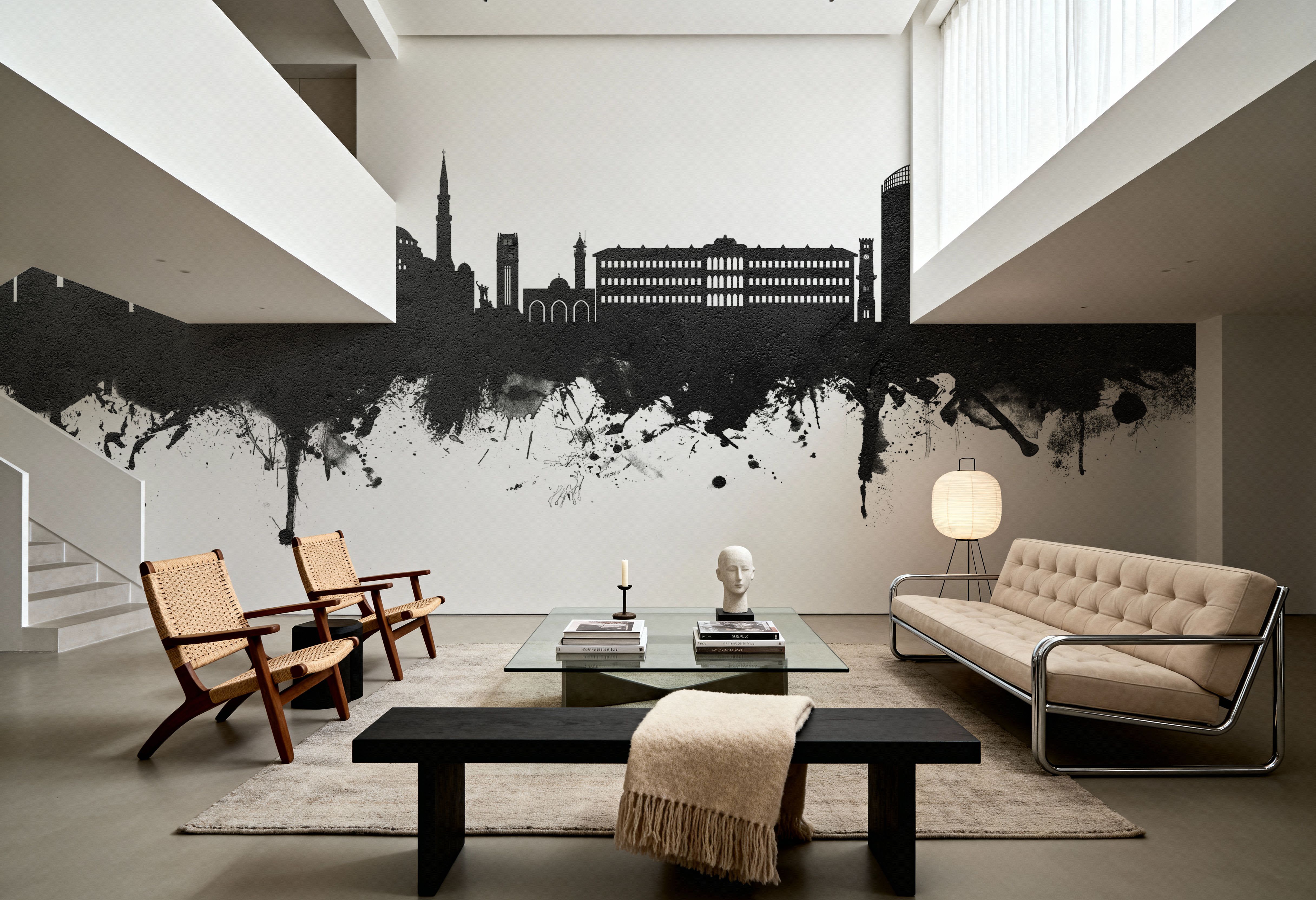 Beirut Lebanon Skyline Black & White, Wallpaper