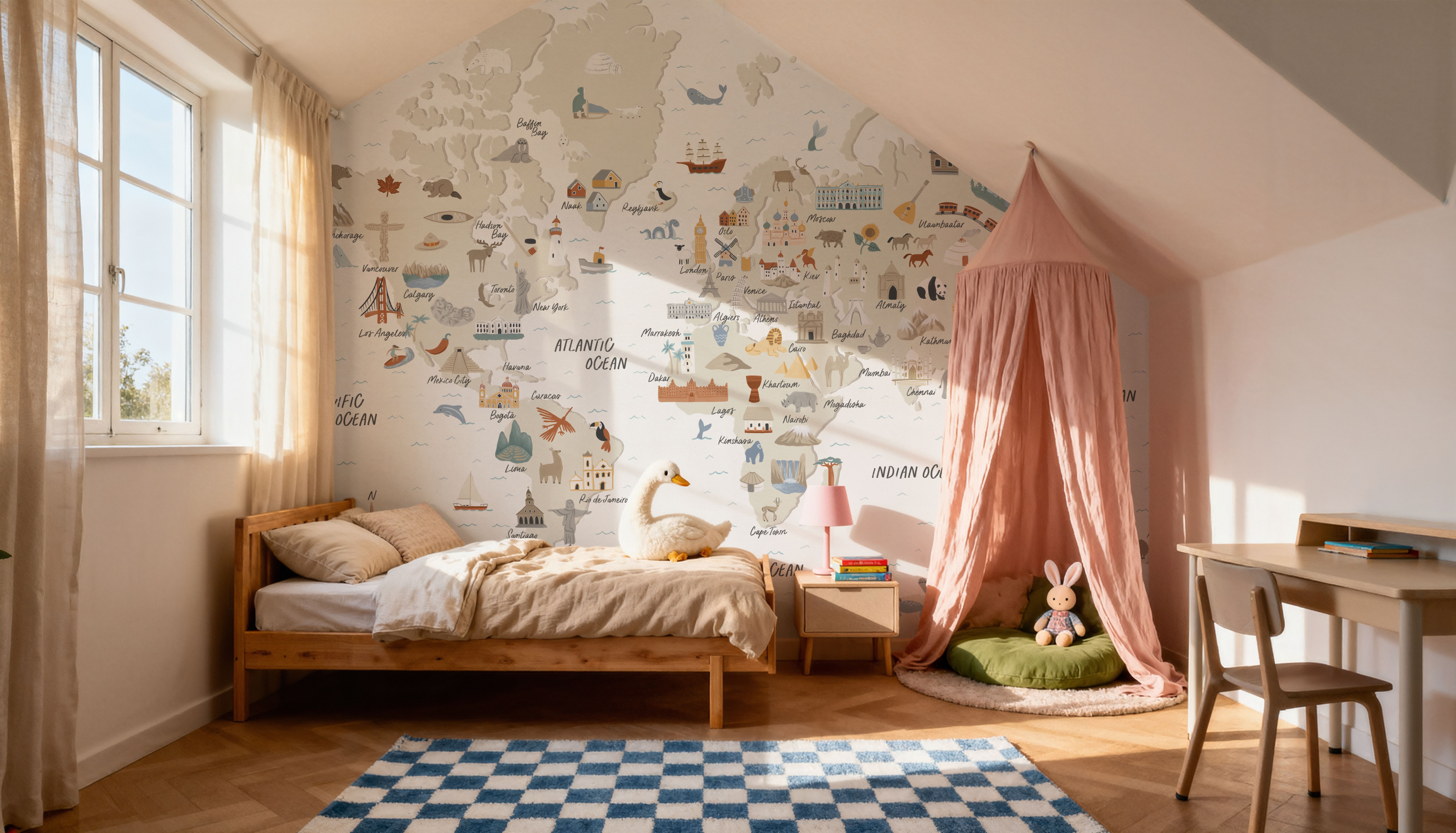 All Around The World, Carte da parati