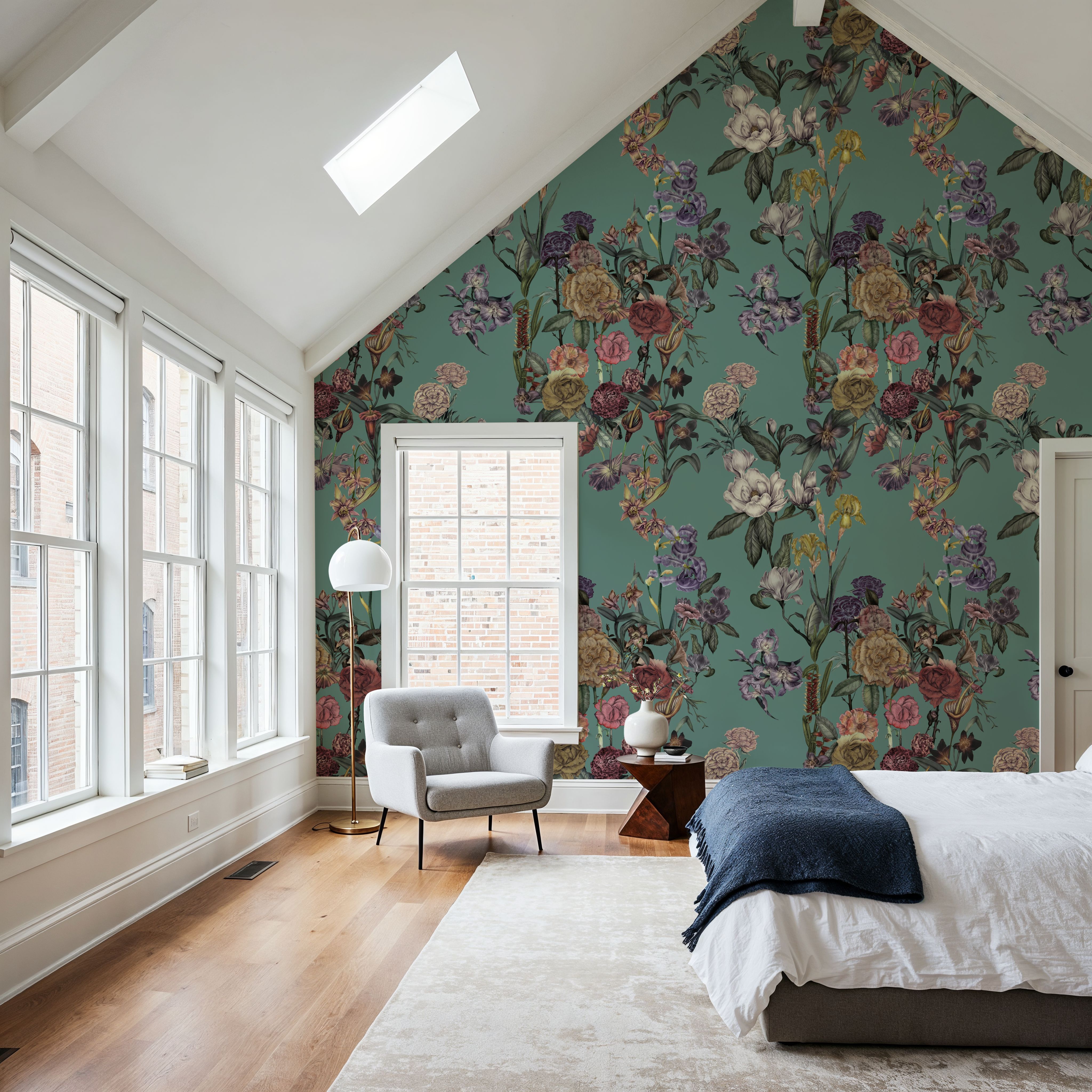 Floral Gaze, Turquoise