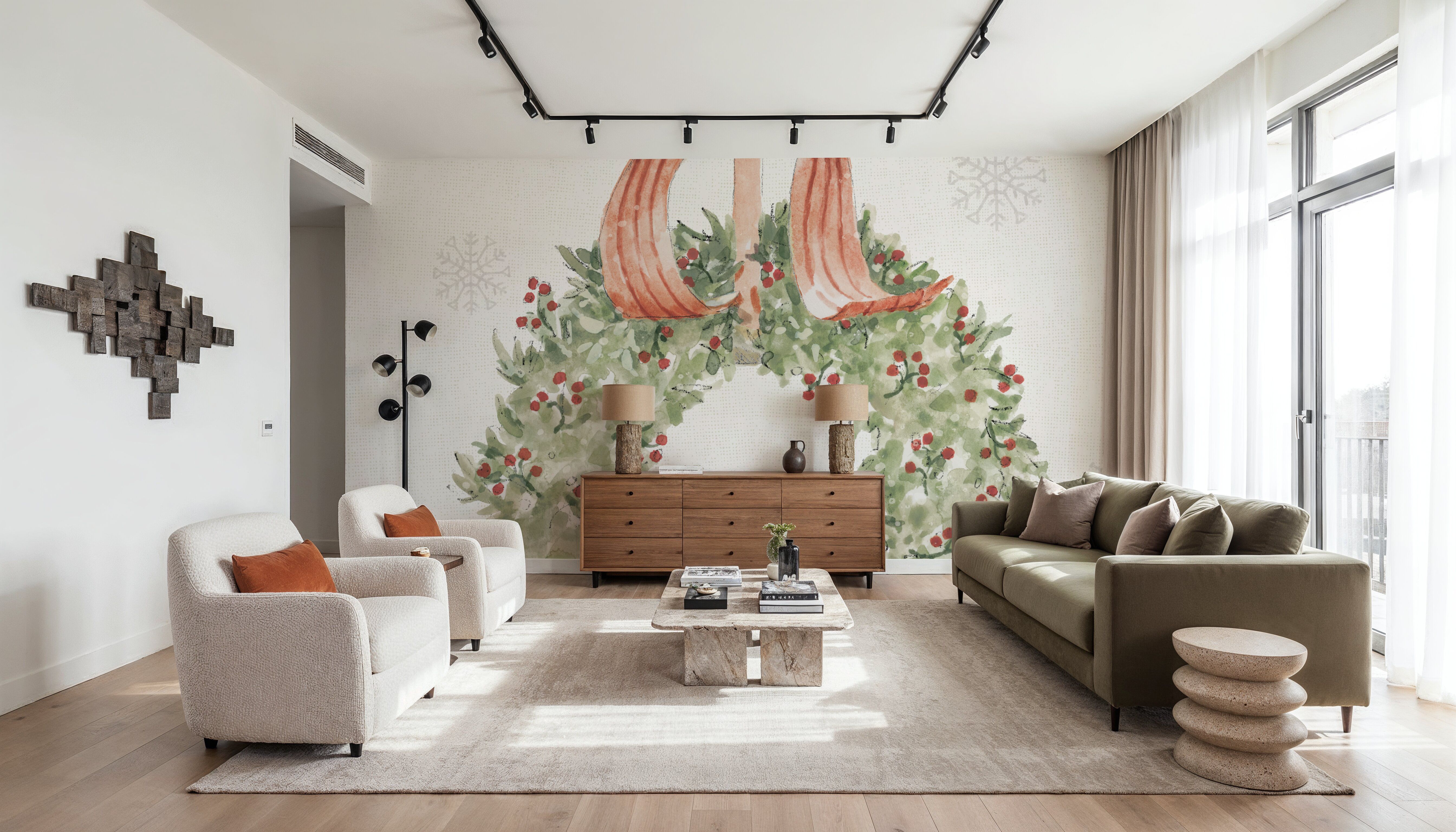 Sweet Season III Red, Papier peint