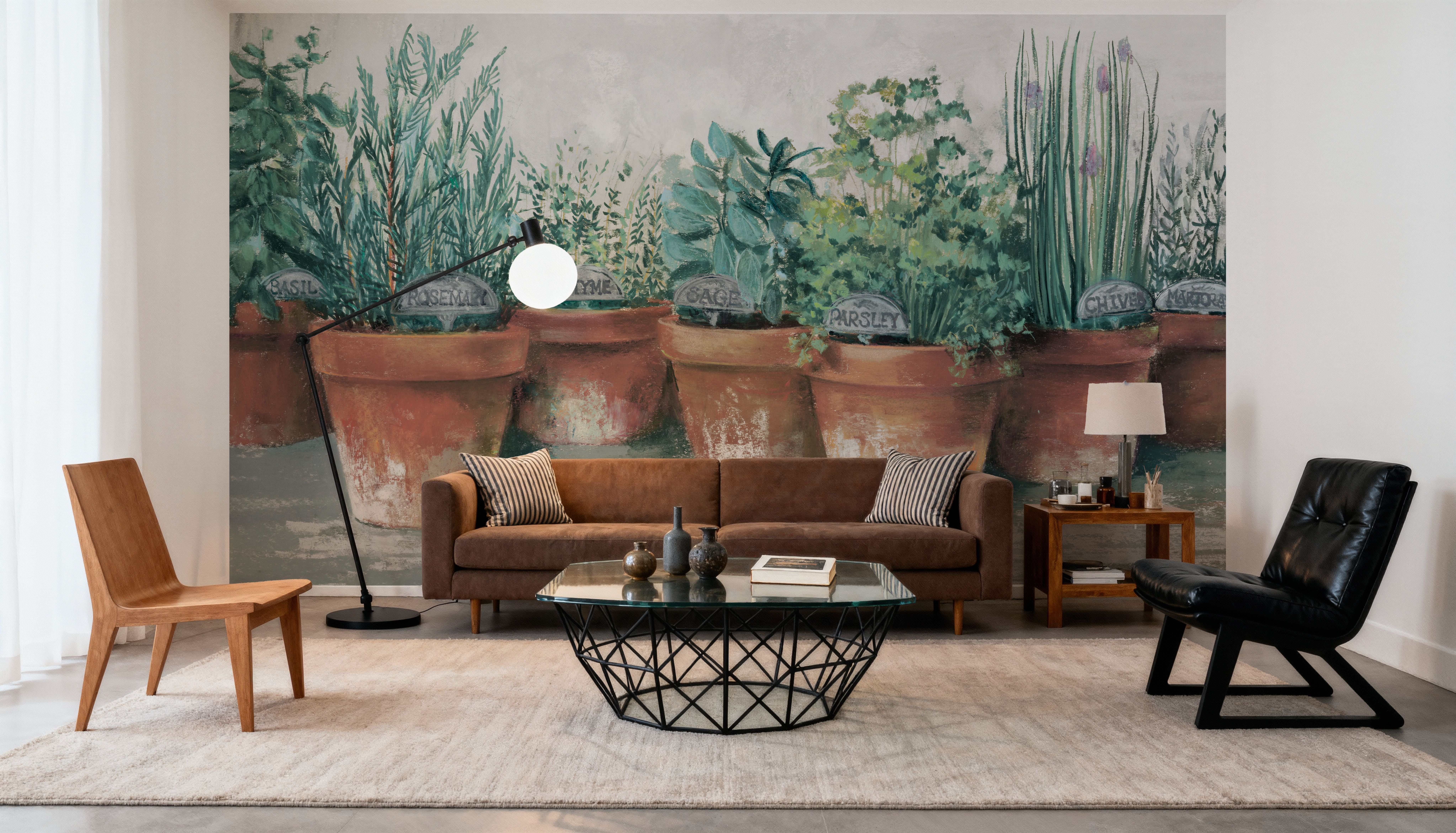 Pots of Herbs II Cottage