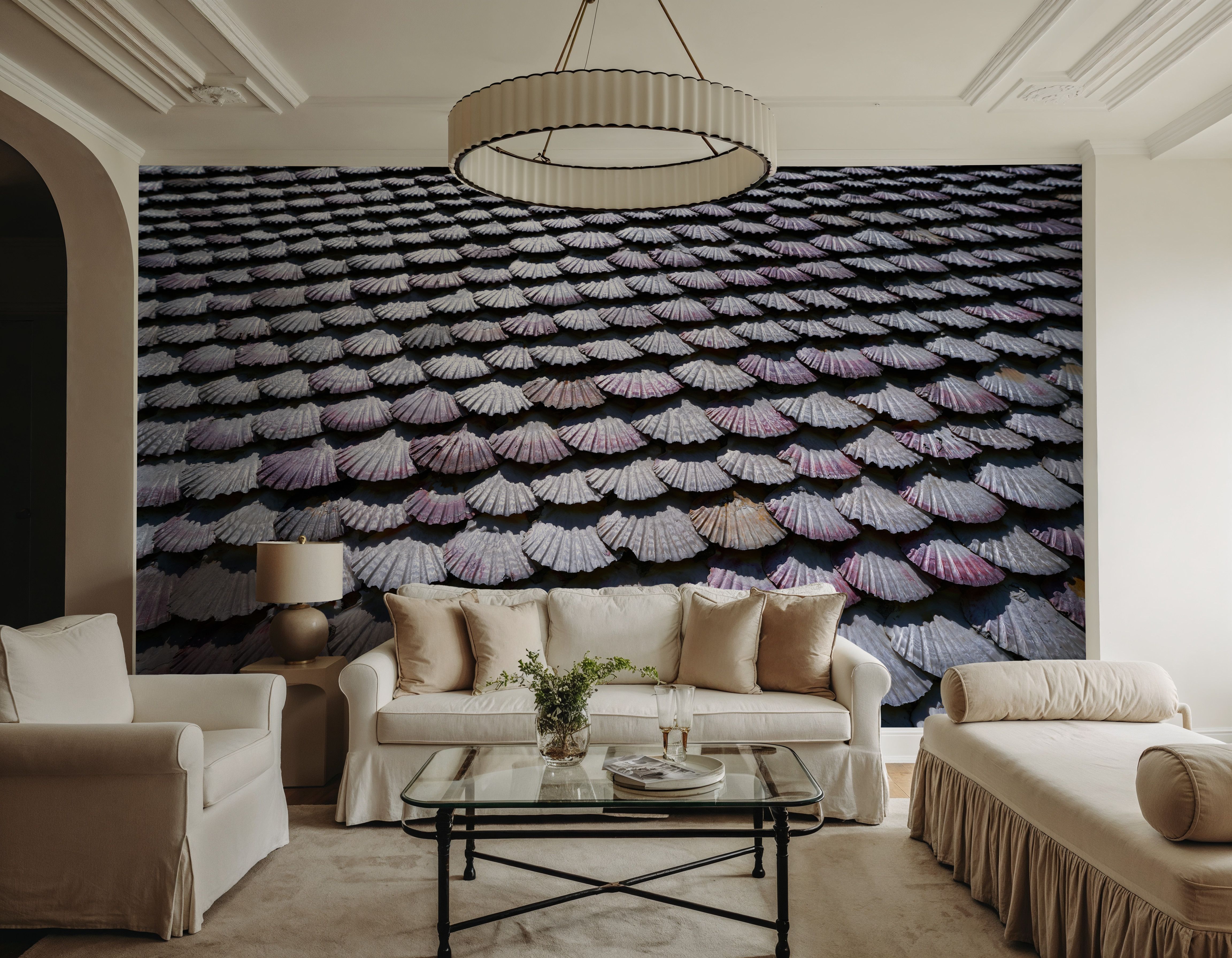 Mauve Seashell Mosaic