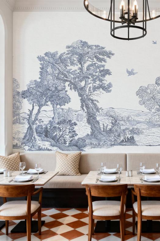 French Landscape, Dusty Blue