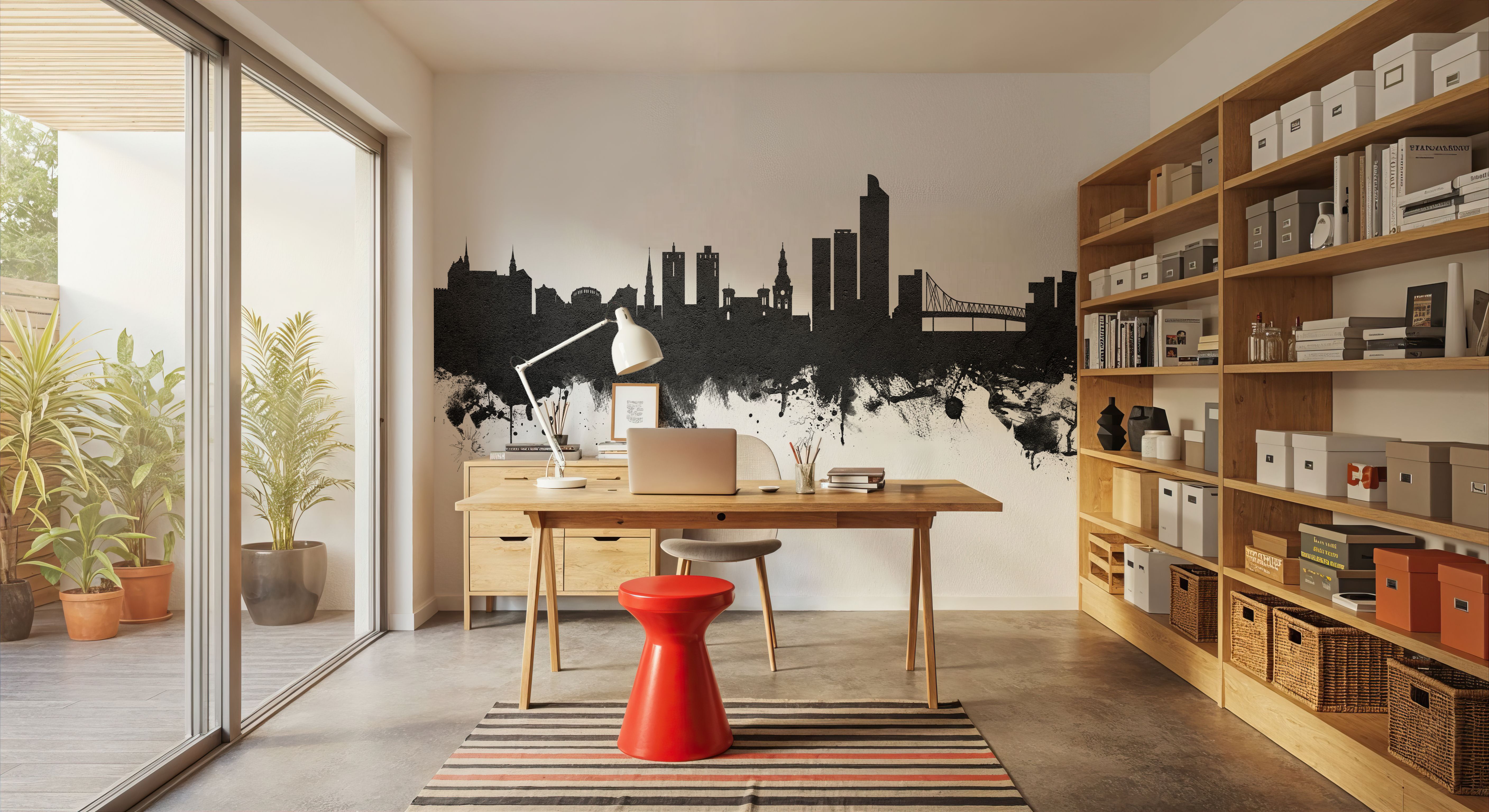 Oslo Skyline Black & White