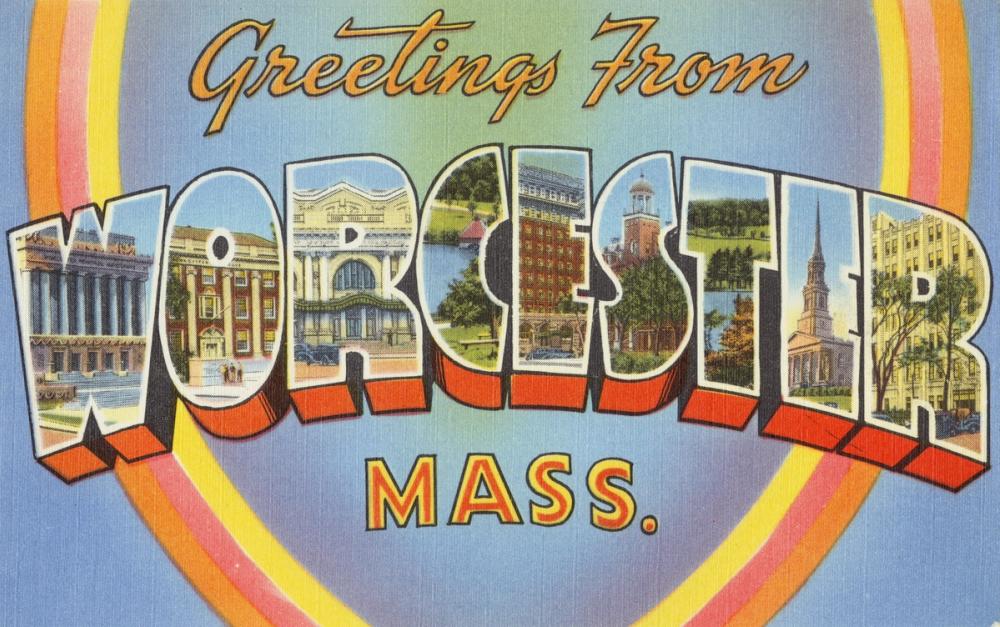 Greetings from Worcester - Screenprint Postcard